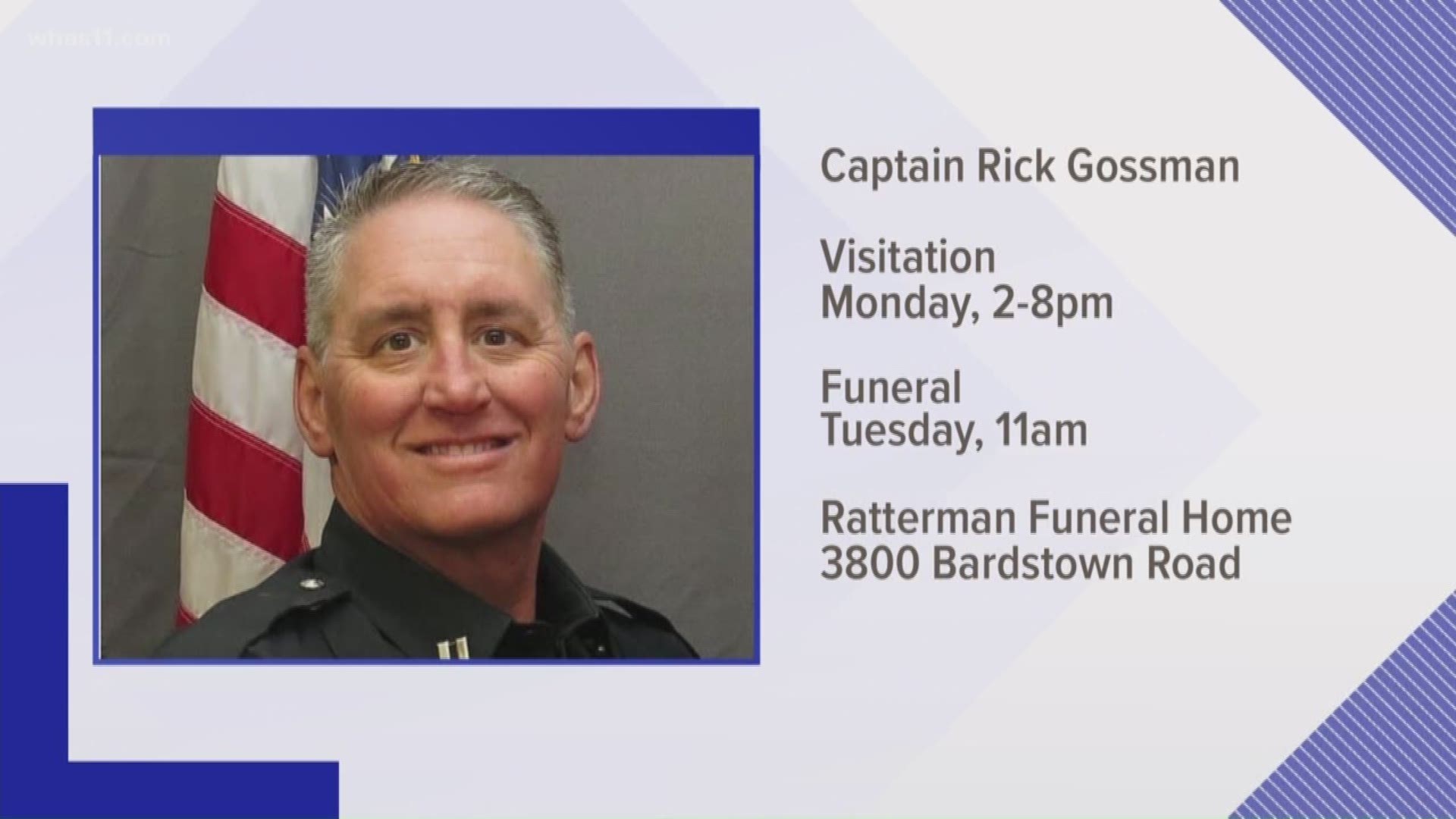 Officials say Gossman died from cancer Saturday.