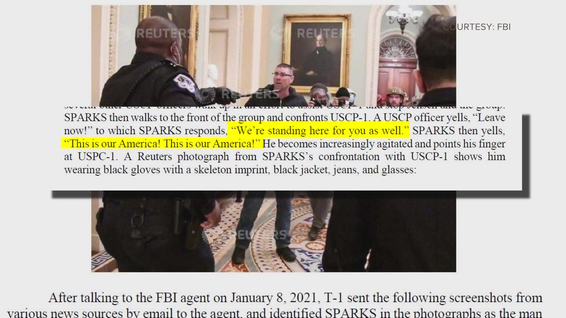 The FBI said one of the men in a viral video from the January 6 insurrection at the Capitol is from the Elizabethtown area.
