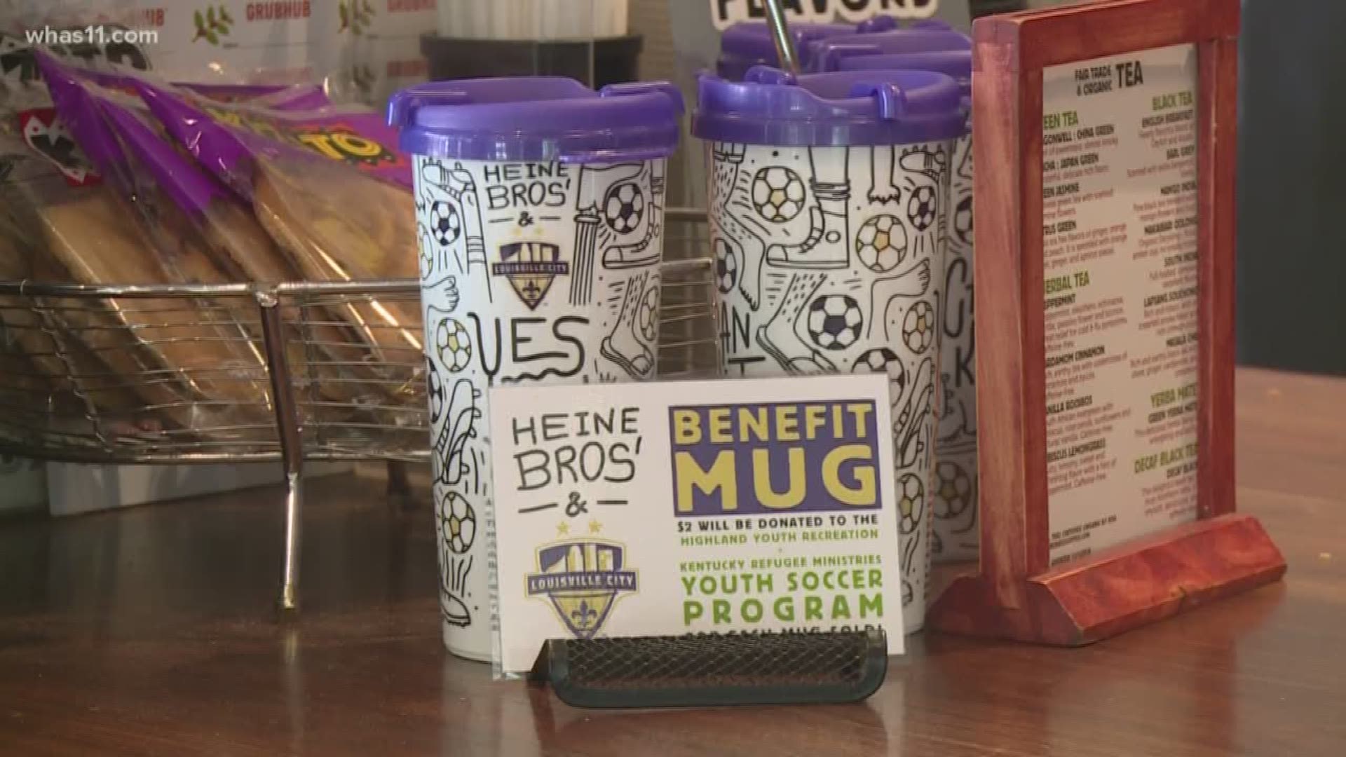 Louisville City FC and Heine Brothers' coffee are partnering to raise money to help the Kentucky Refugee Ministries recreational soccer program.