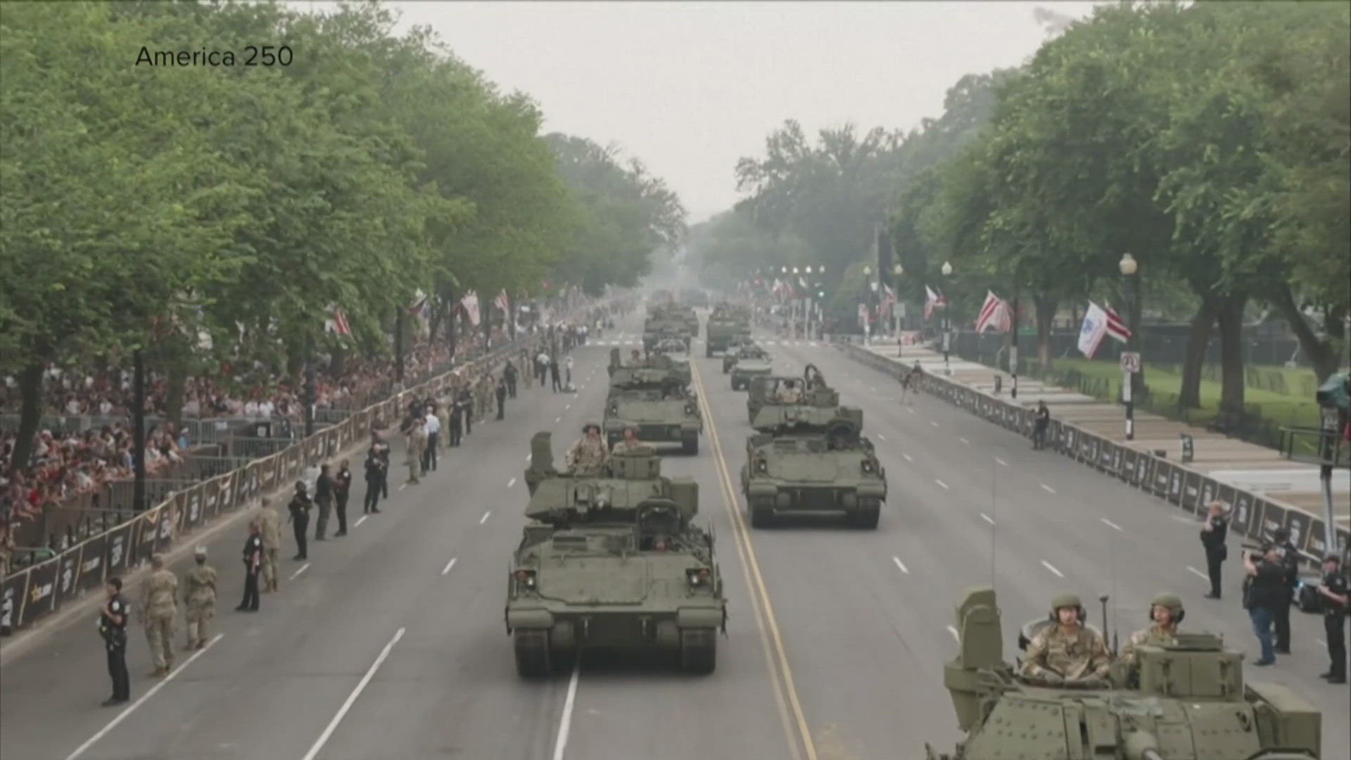 Coinciding with the U.S. Military, President Trump celebrated his birthday with a military parade in D.C. featuring 6,700 soldiers, tanks and aircraft.