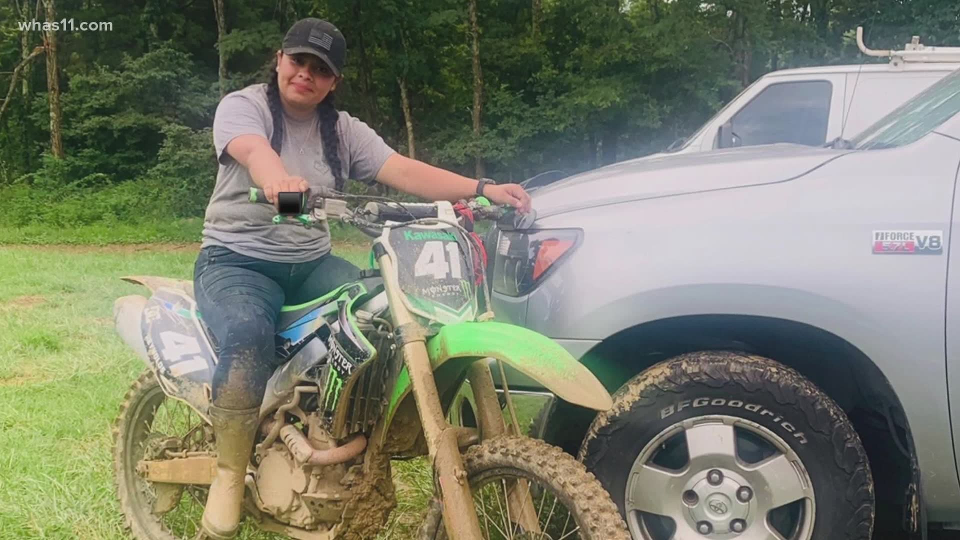 A Louisville woman is looking for her dirt bike after it was reported stolen on Tuesday.