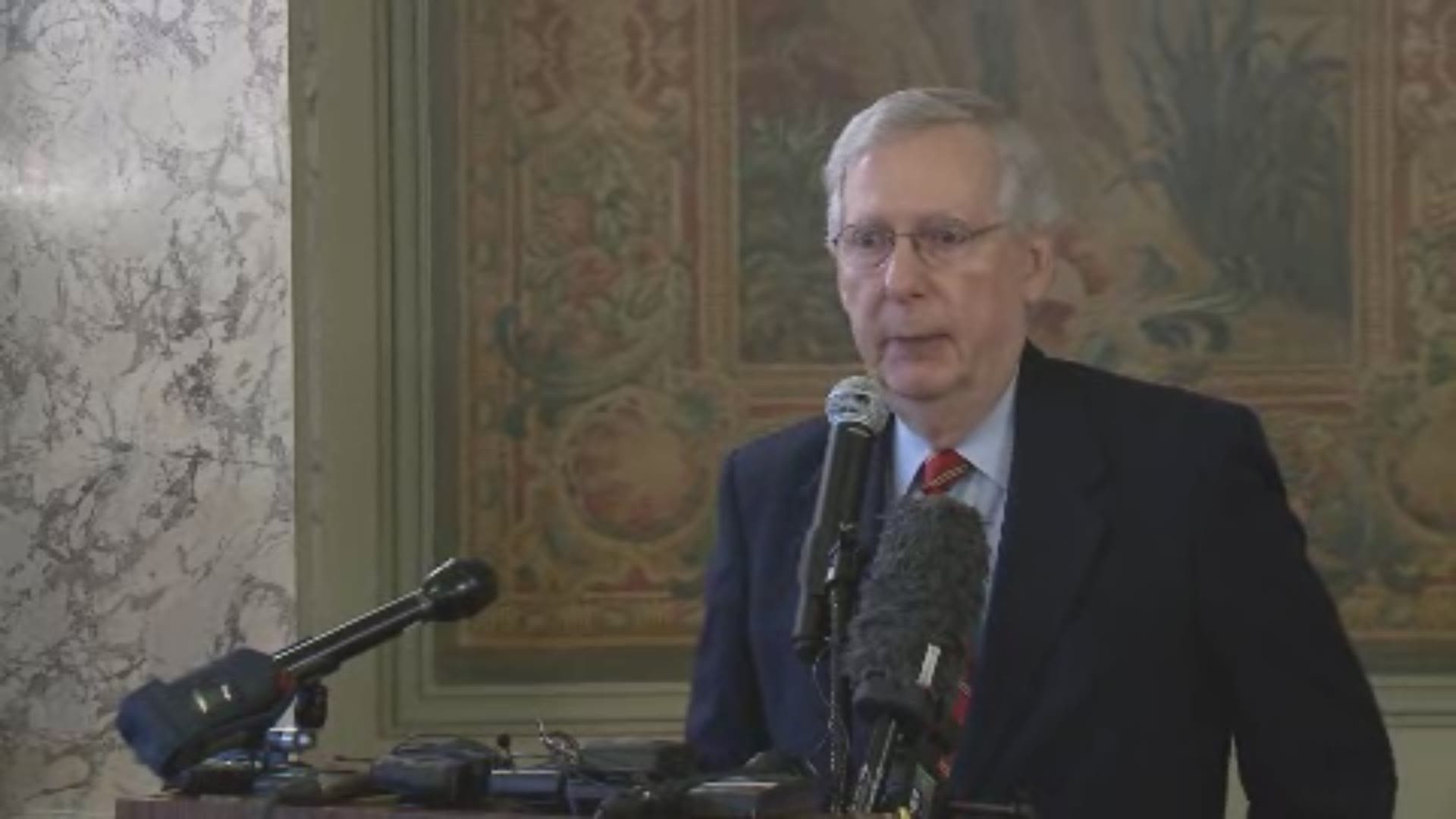 Sen. Mitch McConnell addressed the media Friday, talked about AG nominee and elections