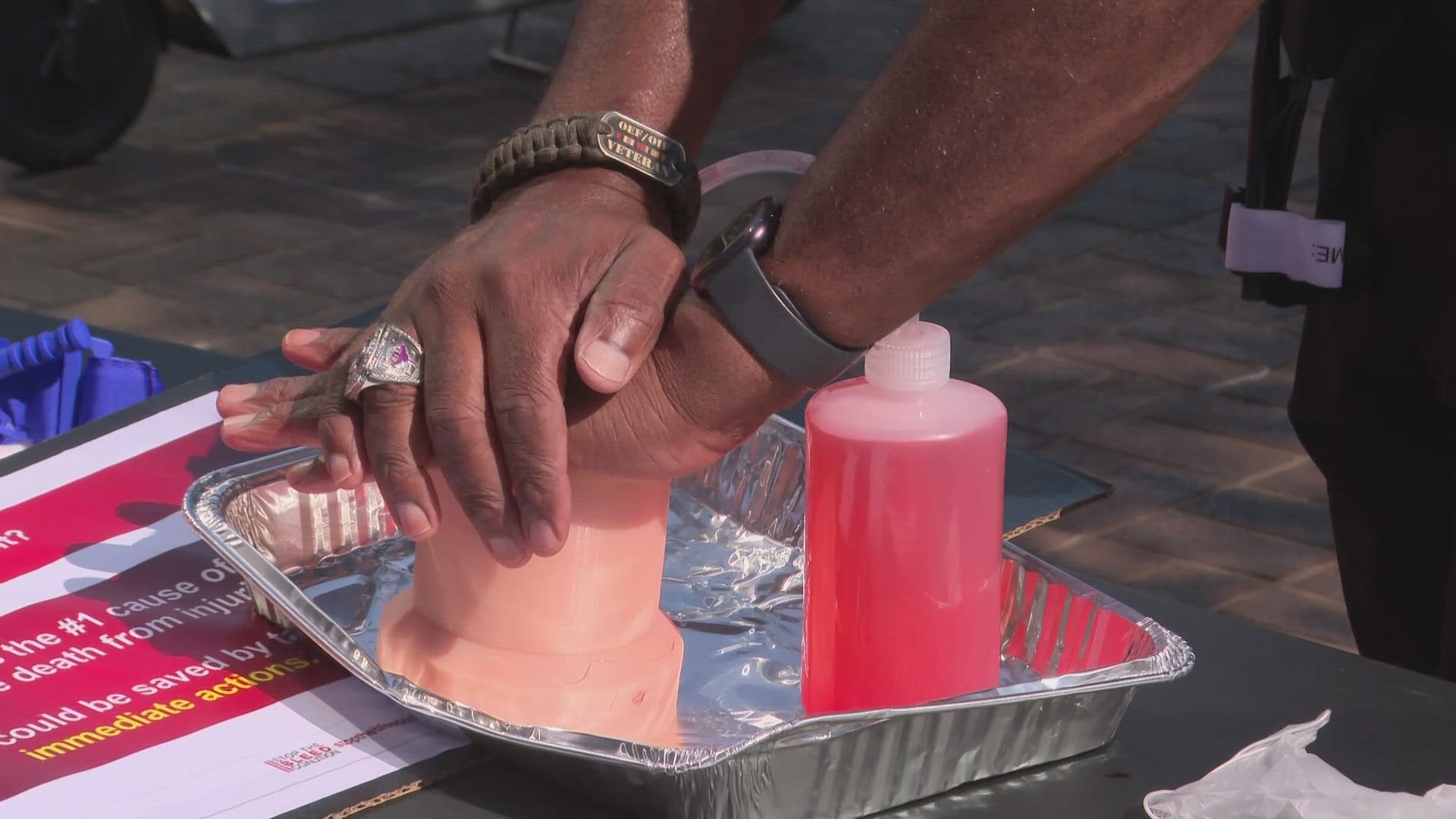 Participants will learn how to properly apply pressure to wounds or use a tourniquet.
