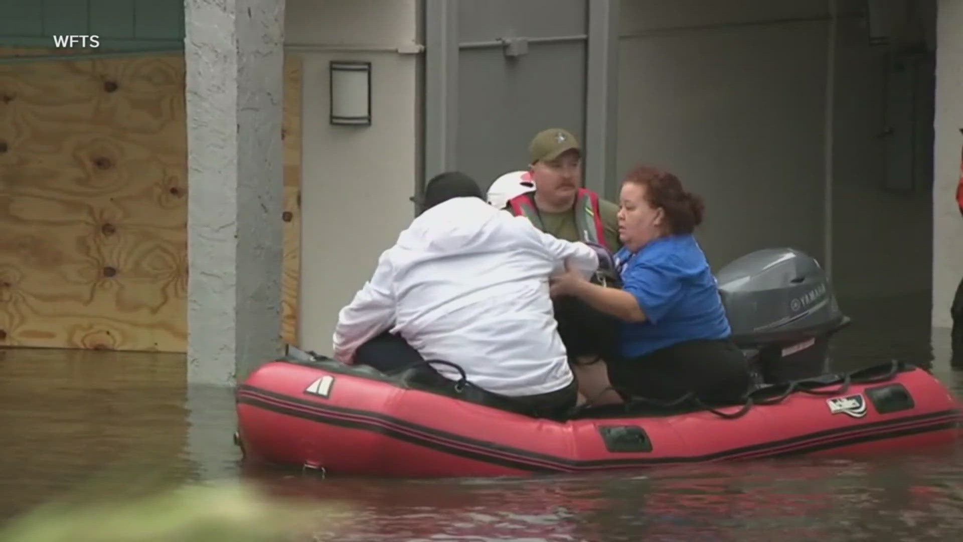 Crews were in water up to their waists and used boats to find people who need help.