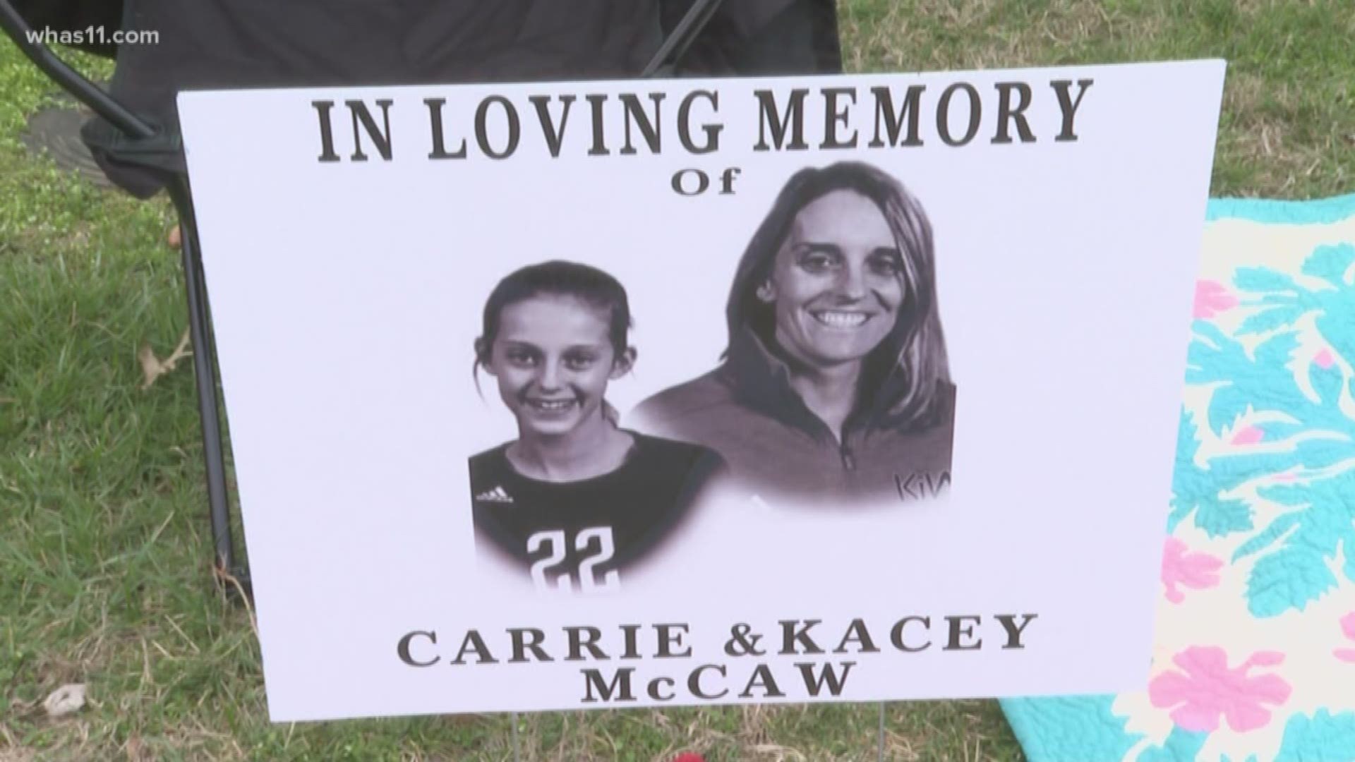Hundreds packed St. Raphael the Archangel Catholic Church to say their final goodbyes to Carrie and Kacey McCaw, the mother and daughter laid to rest together.