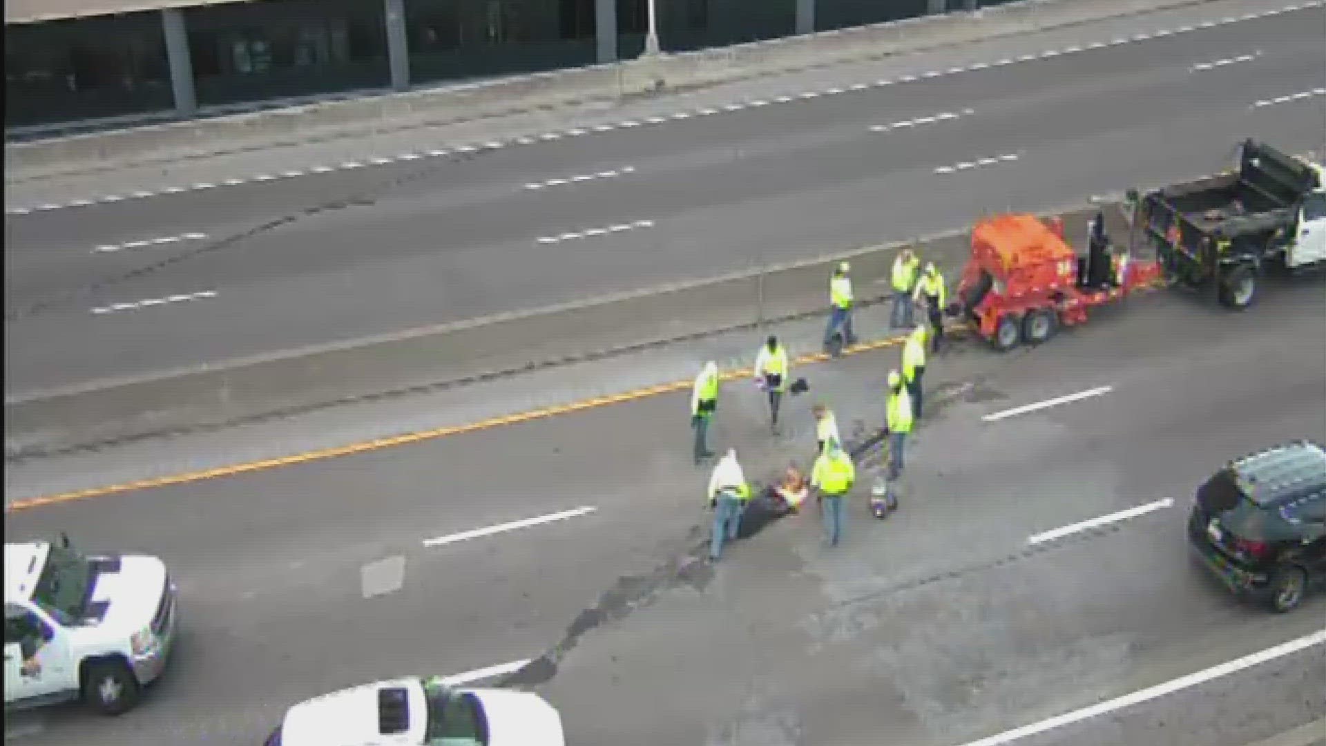 The left two lanes on I-65 South, near mile point 135.6 (locally known as hospital curve), will be closed beginning at 9:30 a.m. Thursday.