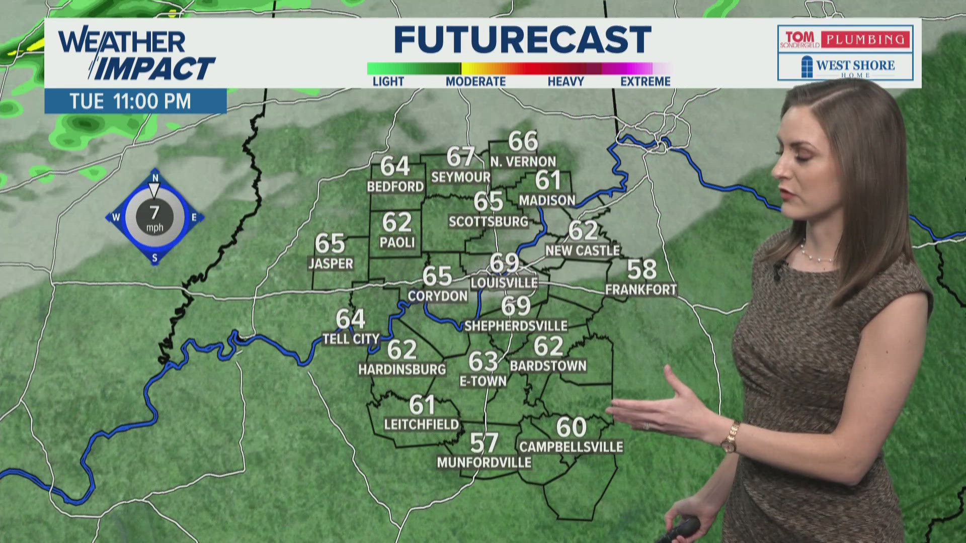 Whas Weather Few showers late Tuesday night in Kentucky, southern Indiana | WHAS11 ...