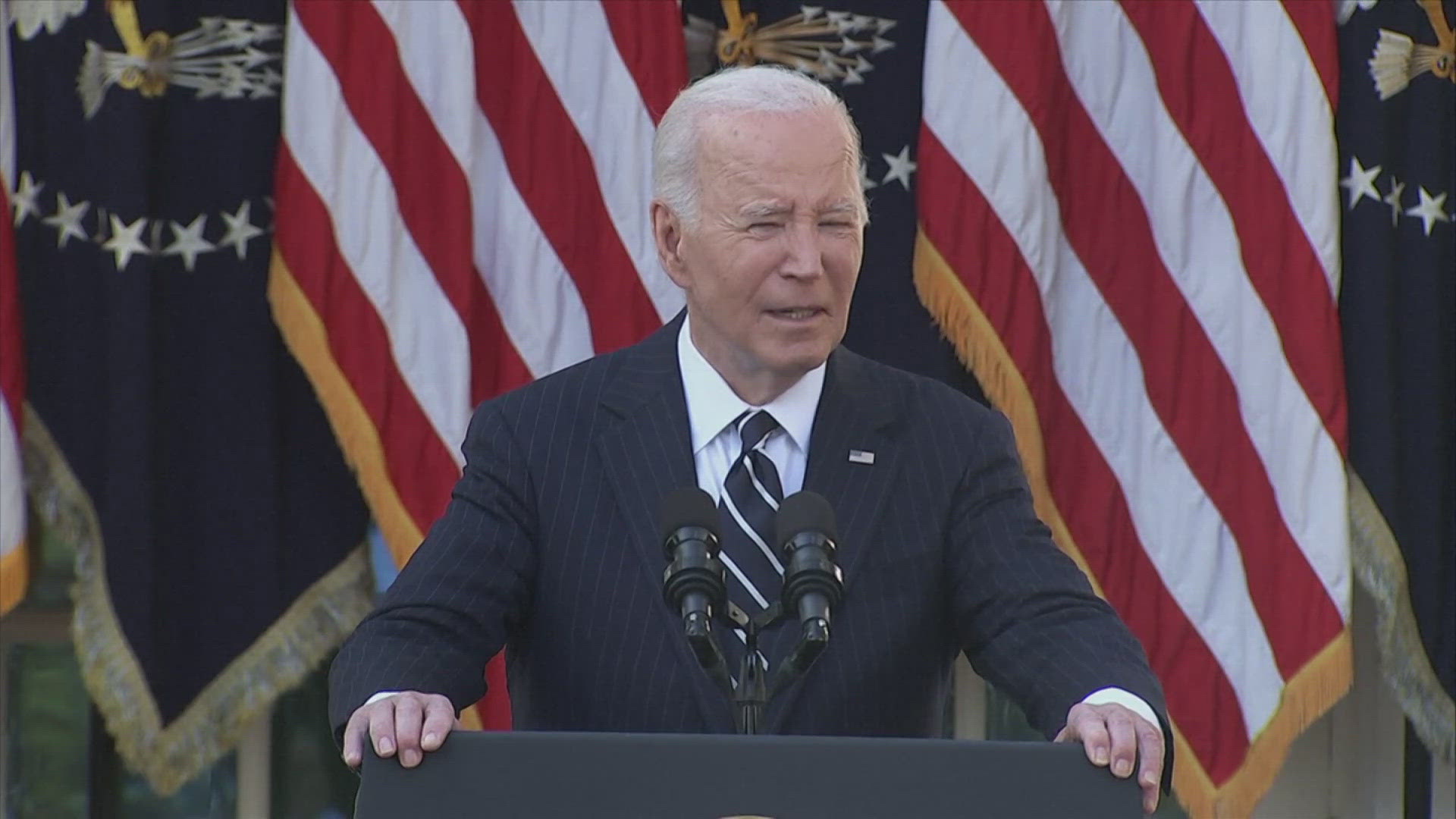 President Biden says he will ensure a peaceful and orderly transition of power -- saying "that's what the American people deserve."