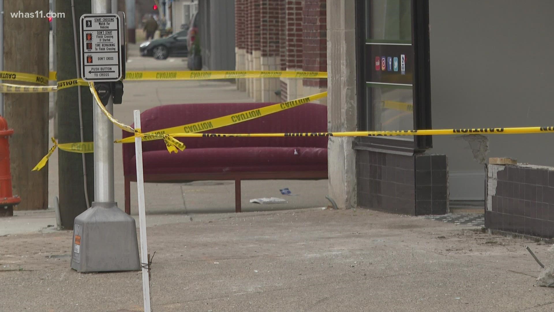 The Tax Pros on Bardstown Road is temporarily closed after a car crashed into the business early Saturday.