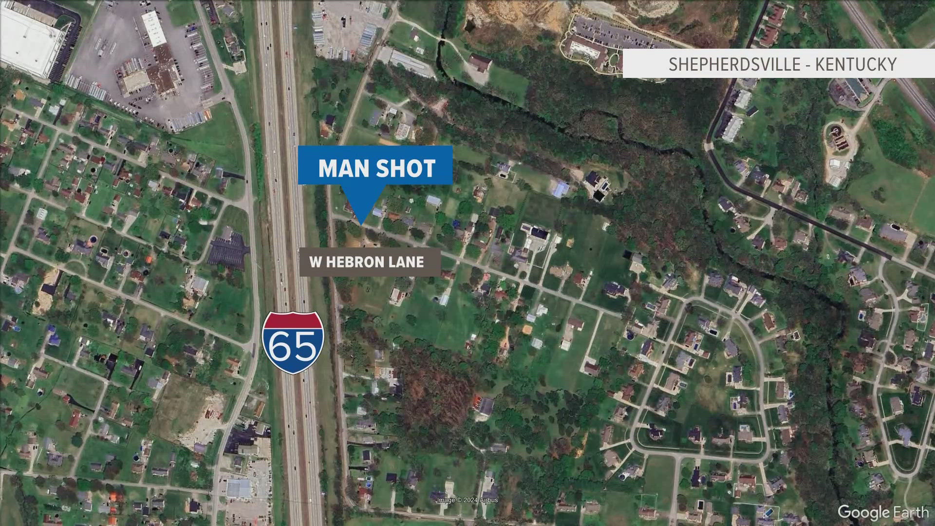 The Sheriff's Office says it happened just after 11 a.m. on West Hebron Lane in Shepherdsville.