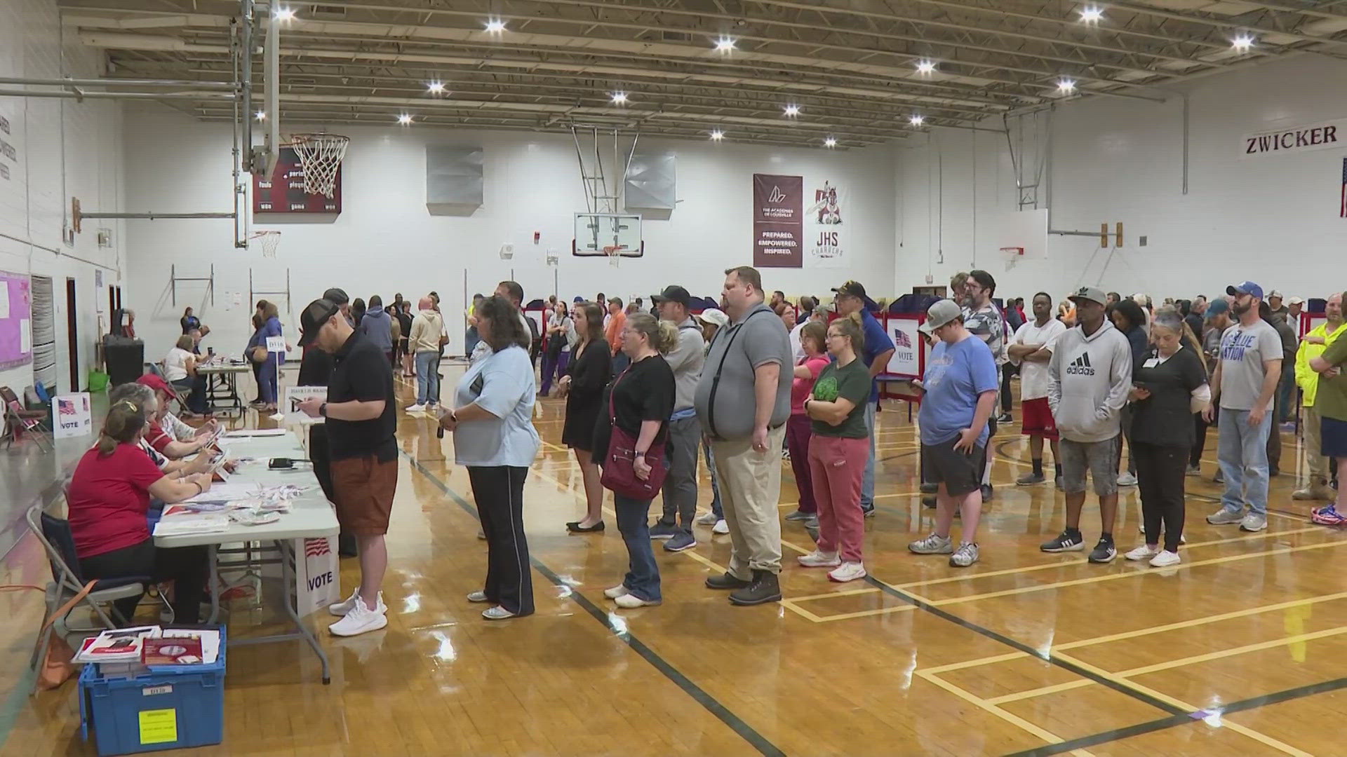 Lines started when the polls opened and didn't let up. WHAS11 got calls into the newsroom around 6:30 a.m. when voters who arrived at 6 a.m., were still waiting.