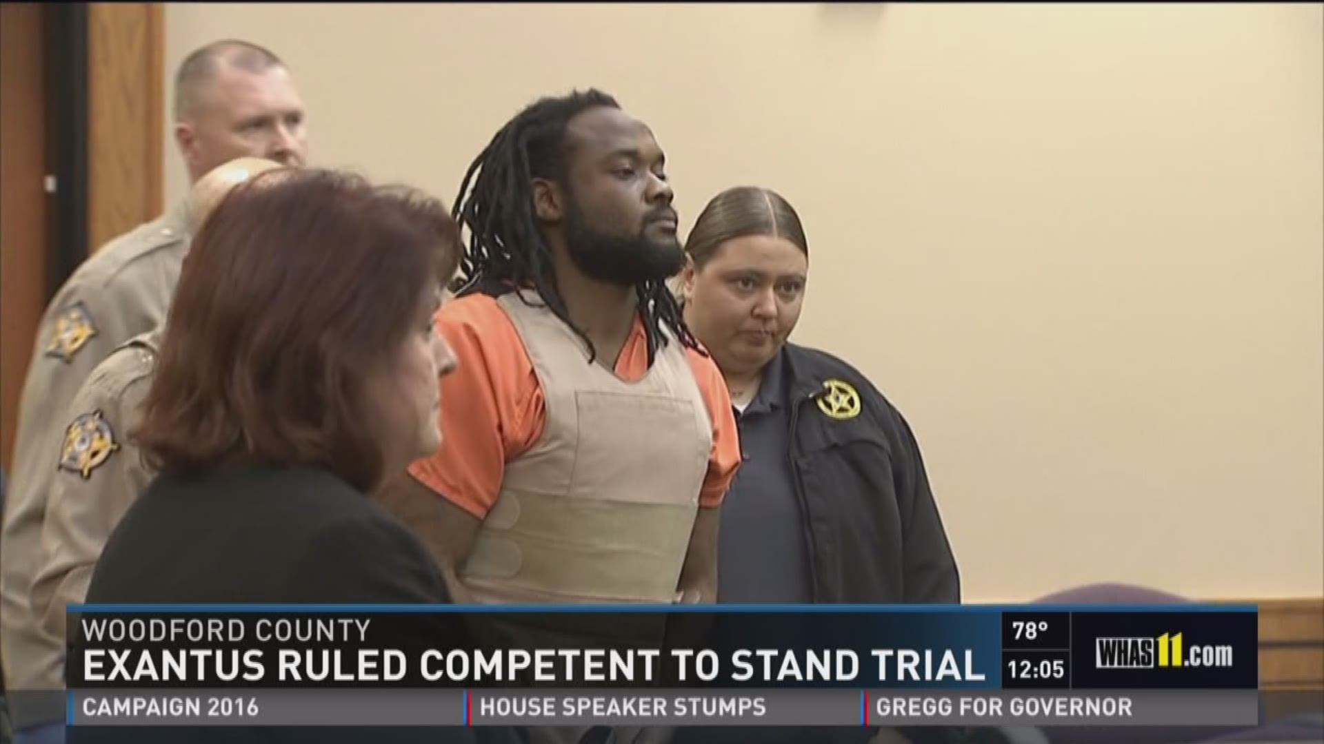 Exantus ruled competent to stand trial