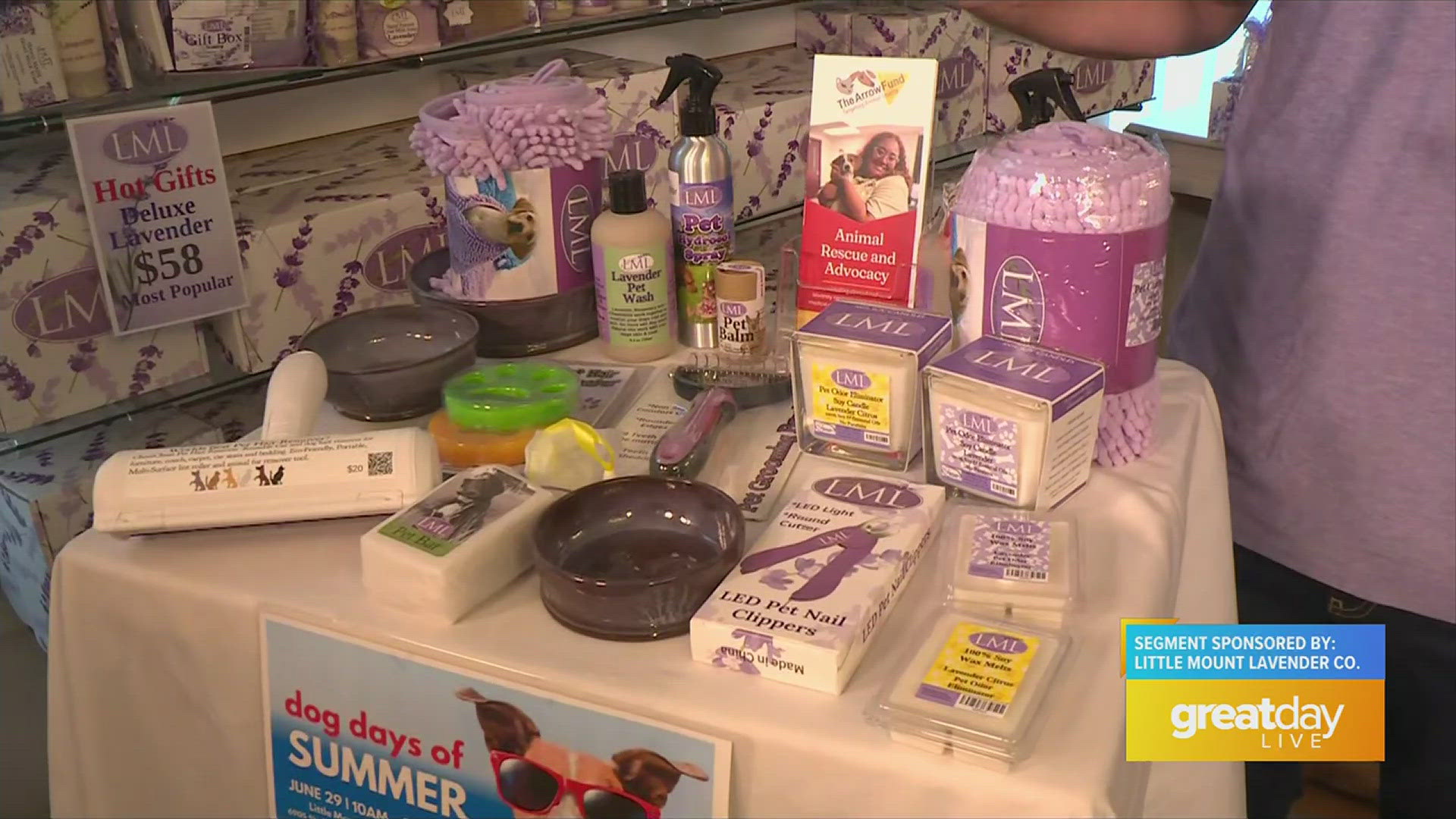 Little Mount Lavender has new lavender products on the shelf this summer including pet wash products, oils, deodorant, and more!