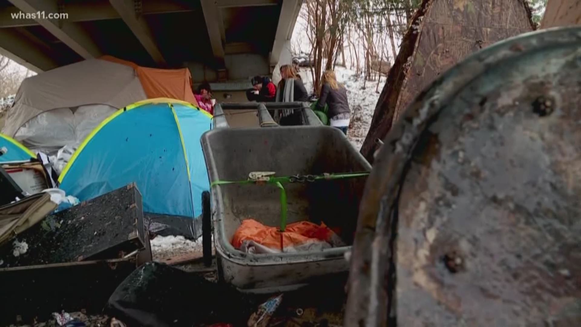 Early numbers show 118 people were counted sleeping outside in the cold, while another 161 were inside at the city's new low barrier shelter.