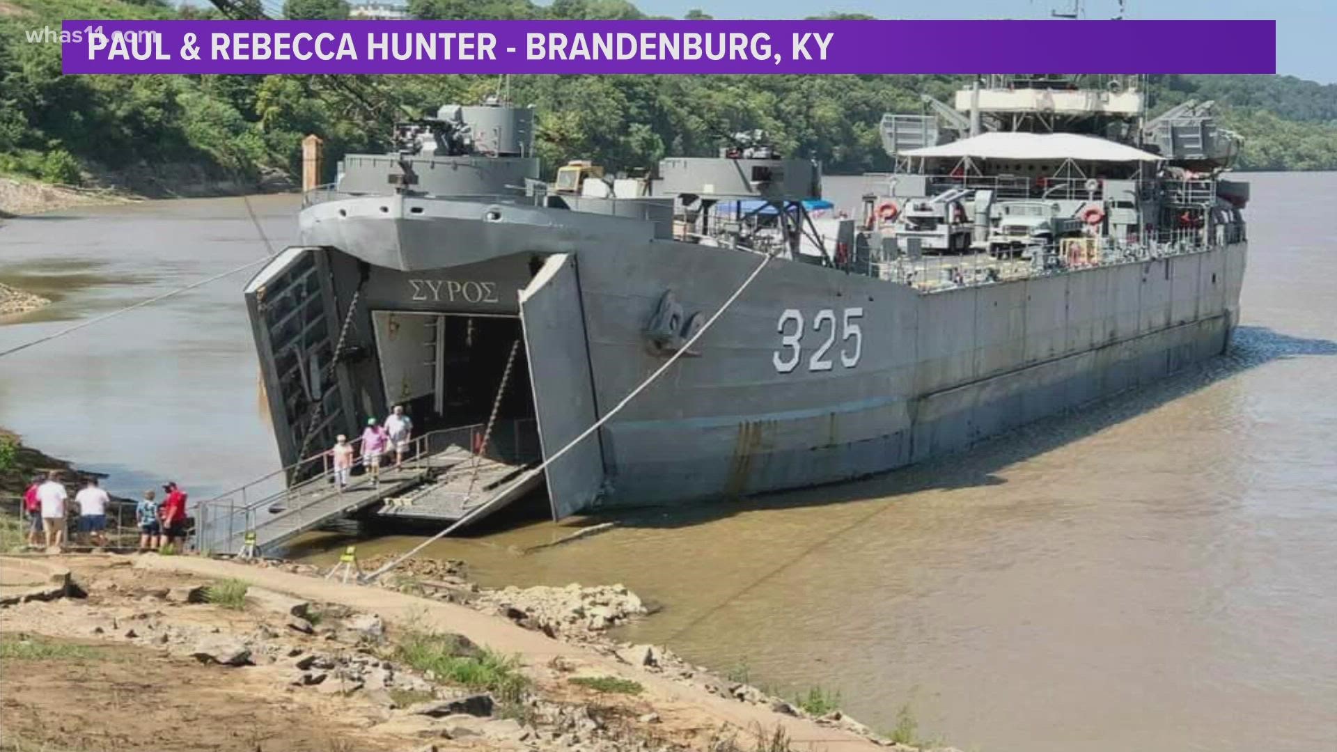 The LST-325, the last fully operational WWII Landing Ship Tank, is docking in Brandenburg's Riverfront Park until Sept. 6.