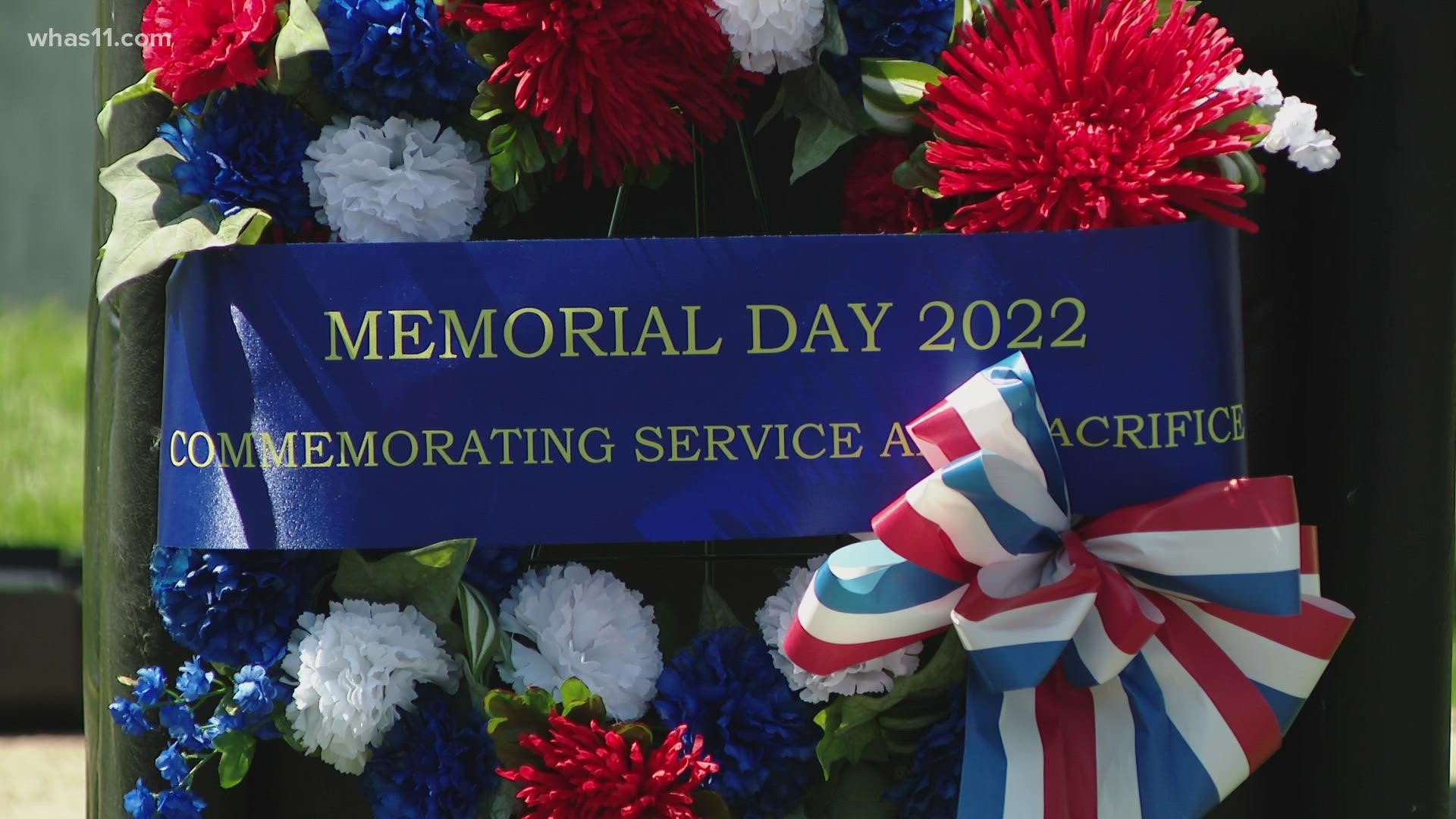 Senate Minority Leader Mitch McConnell spoke at Cave Hill Cemetery, the Kentucky National Guard added names to their memorial and Clarksville hosted a service.