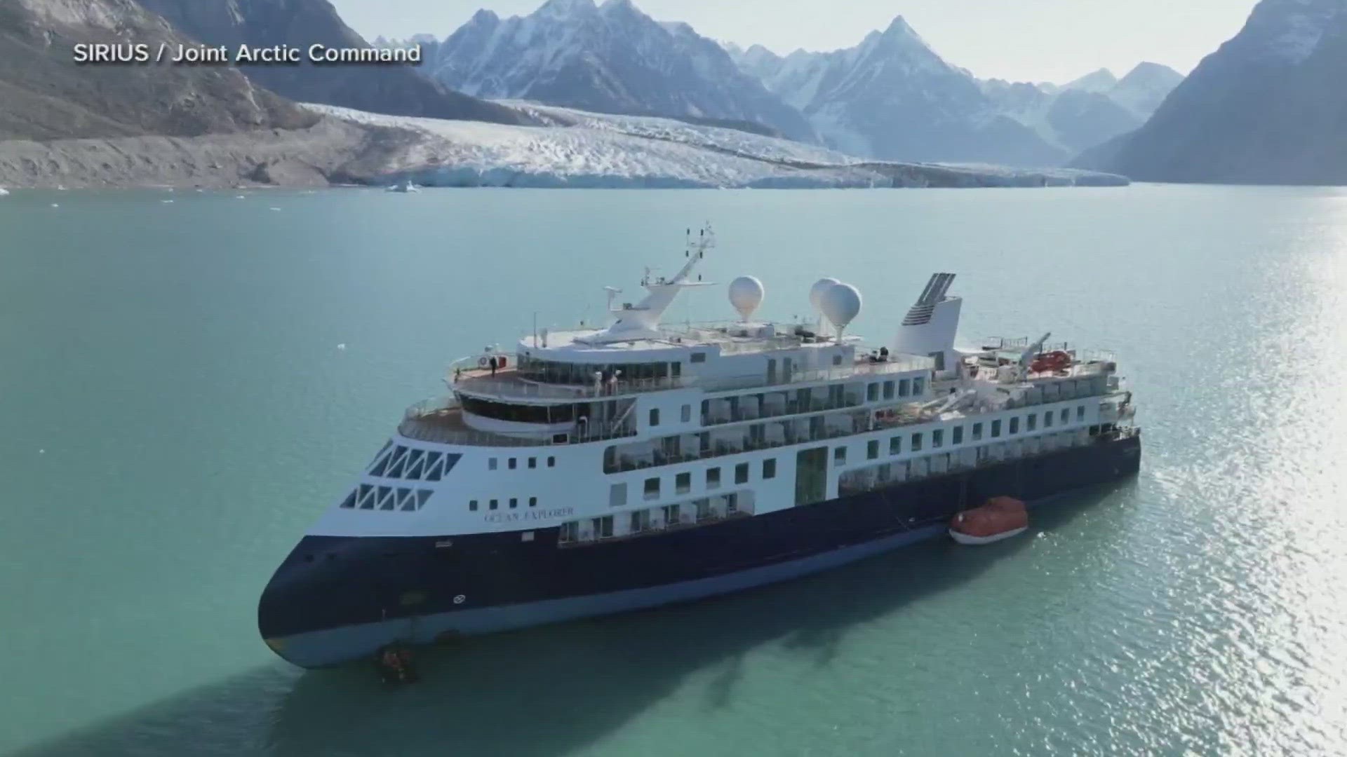 Stranded luxury cruise ship MV Ocean Explorer pulled free at high tide in  Greenland