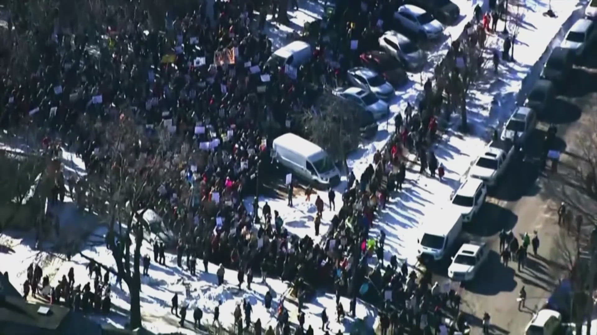 Protests Over ICE Operation Continue in Minneapolis as Homeland Security Responds Protests Over ICE Operation Continue in Minneapolis as Homeland Security Responds