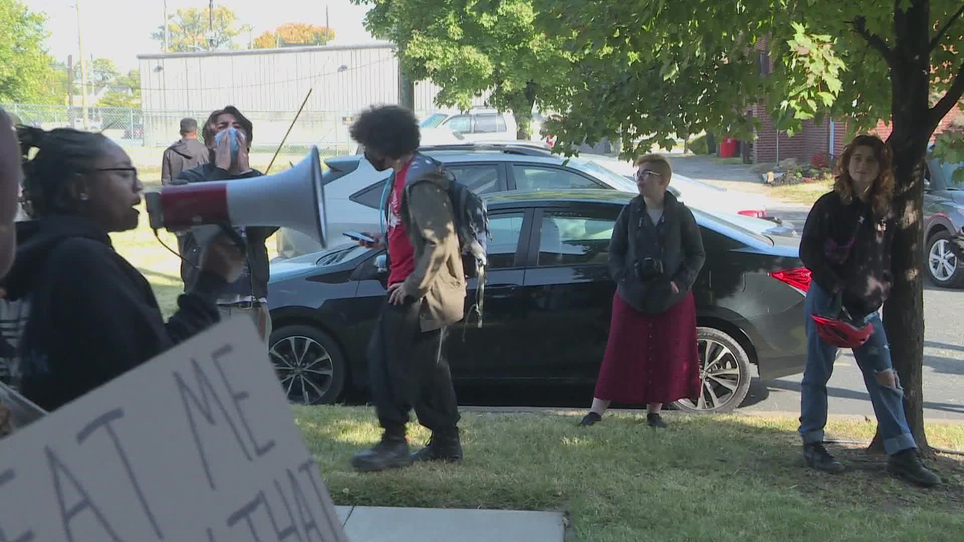 Residents protested outside of New Directions offices, saying they are tired of being mistreated and living in unsafe living conditions.