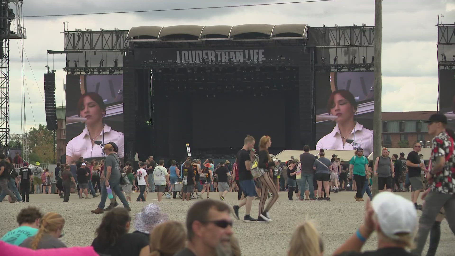 Louder Than Life delayed opening the gates Friday morning for Day 2 of the music festival at the fairgrounds.