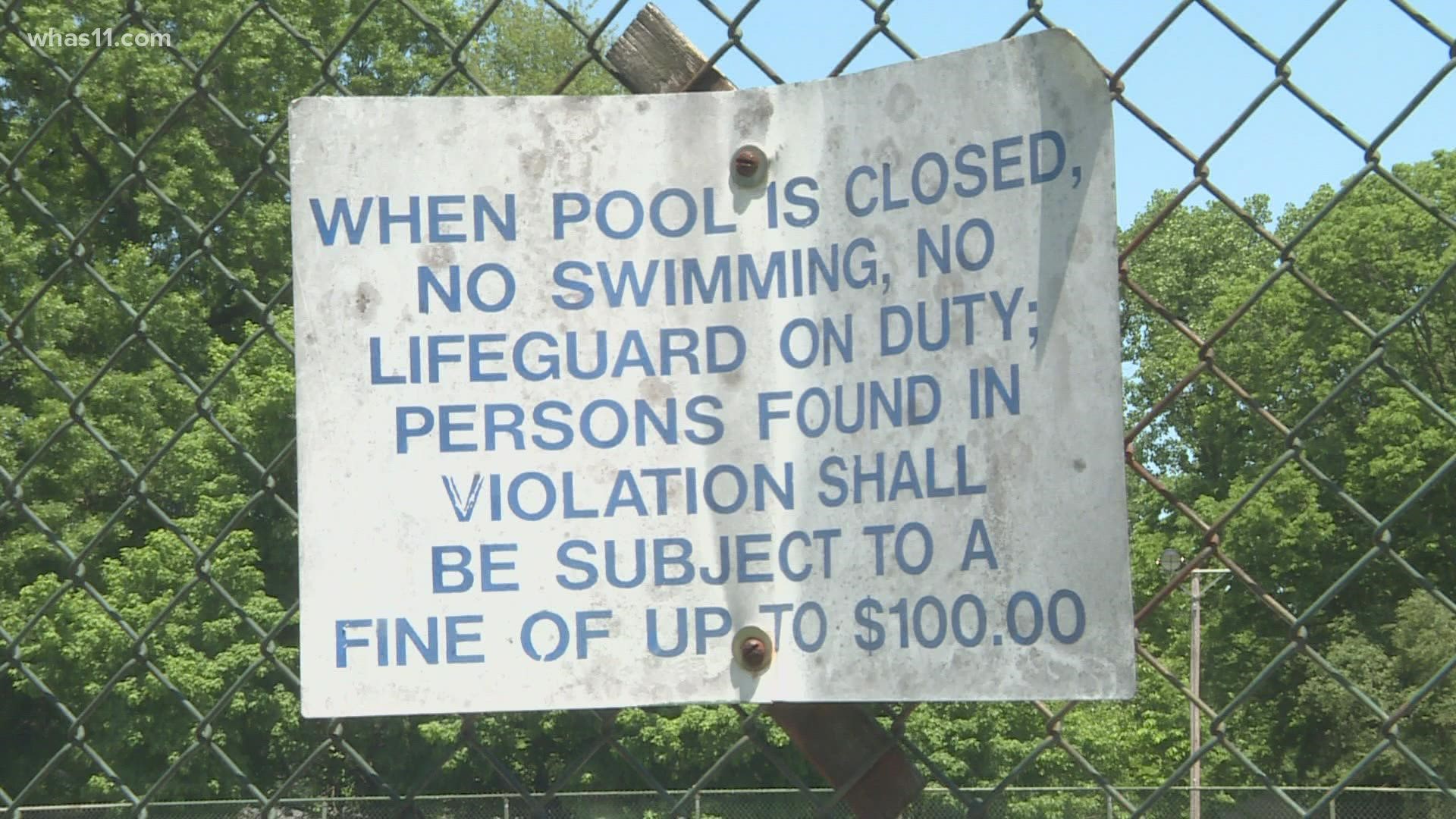 Louisville Metro Parks will be opening three outdoor community pools Memorial Day weekend on May 28.