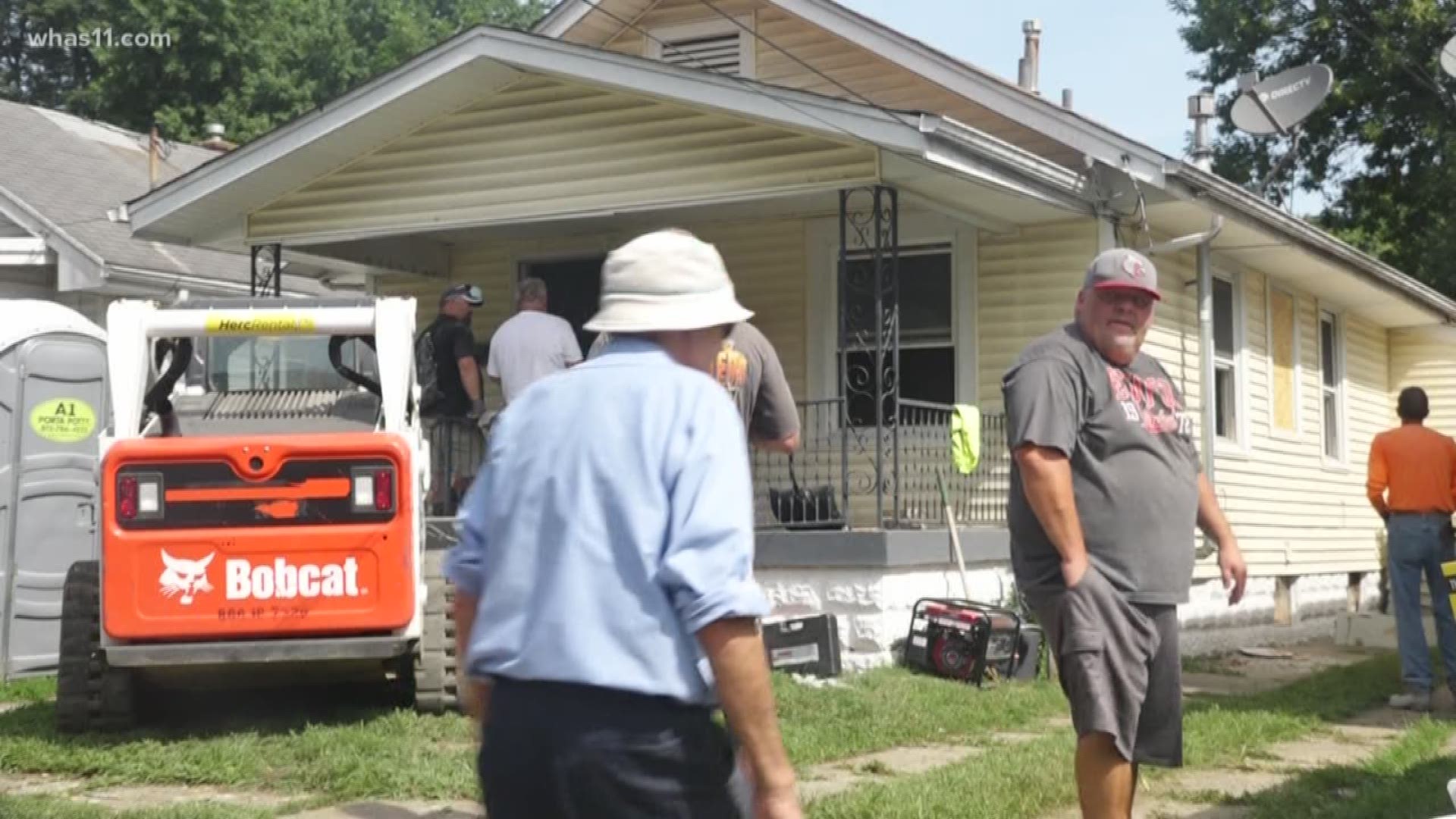 Work is underway to rehab one of Louisville's many vacant properties...and turn it into a home for a homeless veteran.
	WHAS11's Robert Bradfield is shedding light on a program that's giving back in more ways than one.

