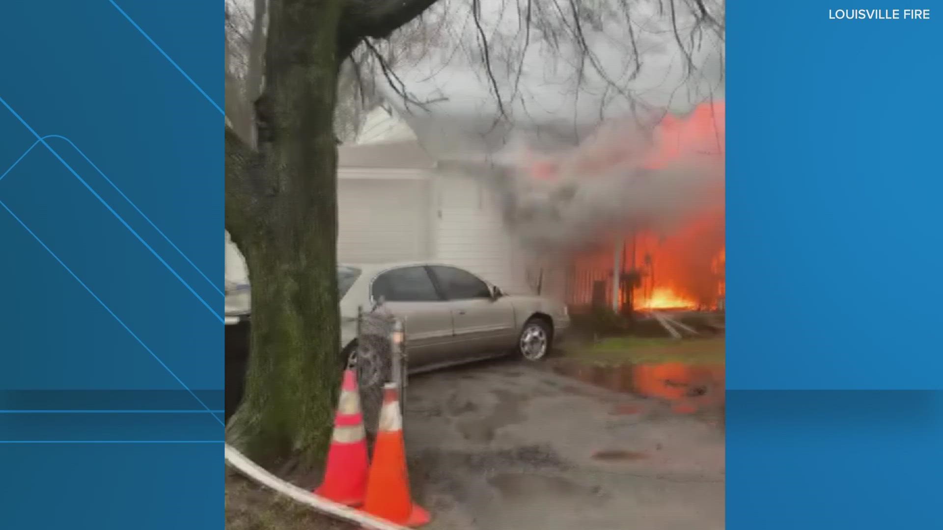 Maj. Bobby Cooper said a person was trying to remove gasoline from a generator next to a working space heater inside the home when the fire started.