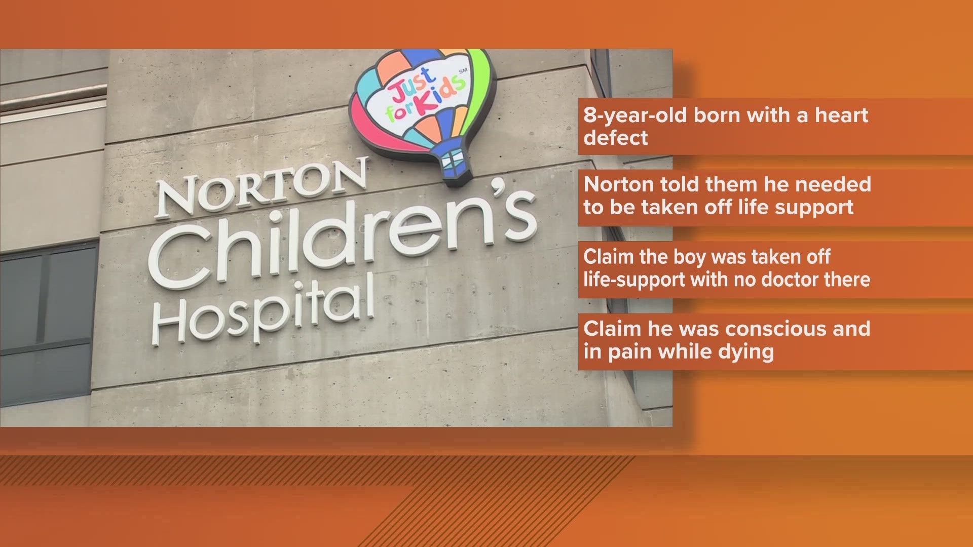 The boy's family said the hospital withdrew care from him while he was "fully conscious and cognitively aware" and said he suffered mental terror before dying.