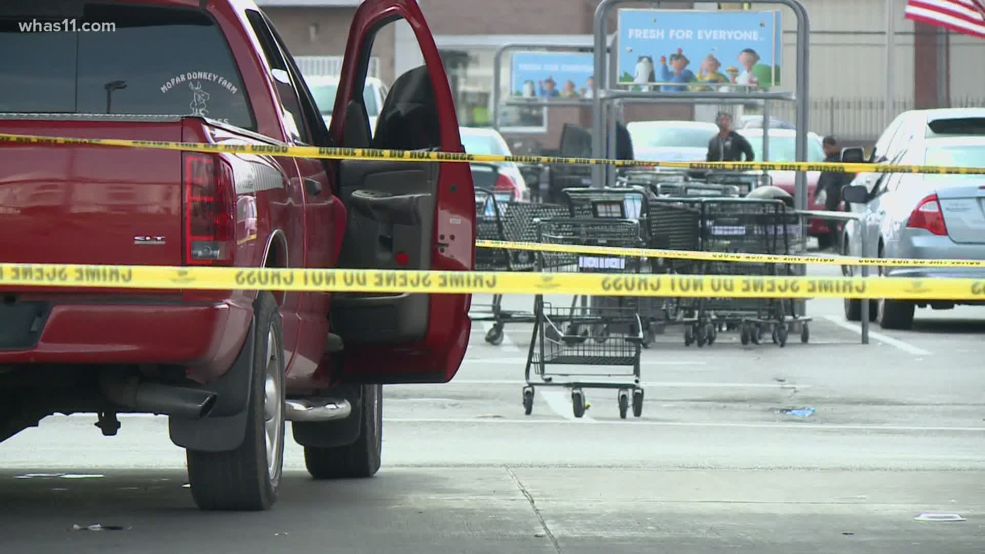 Police in Louisville responded to the shooting around 3:30 p.m. May 24 where the found a man shot in a Kroger parking lot.