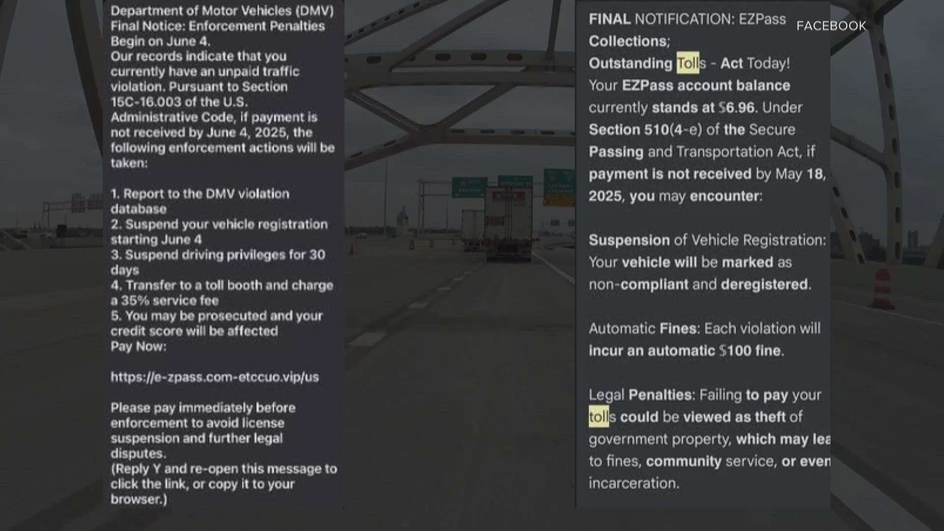 Louisville sees uptick in scam DMV and EZPass Collection messages