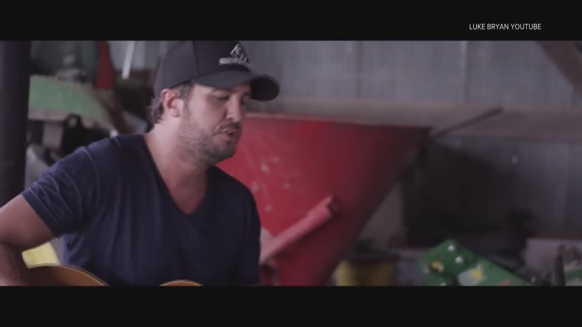 Luke Bryan performing in Shelbyville, Kentucky as part of his 'Farm