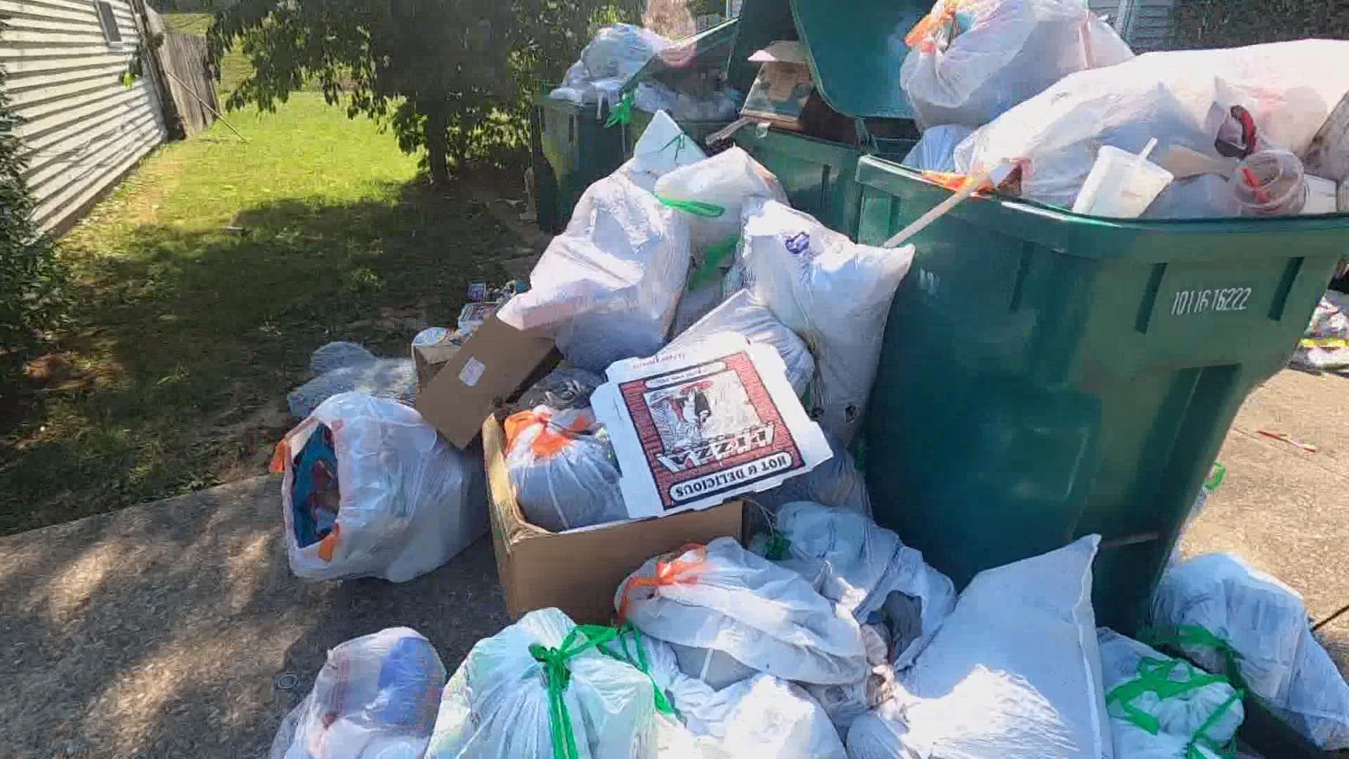 For three weeks, residents of Cowley Crossing in Elizabethtown said Waste Management didn't show up. Residents aired their frustrations as trash piled up.