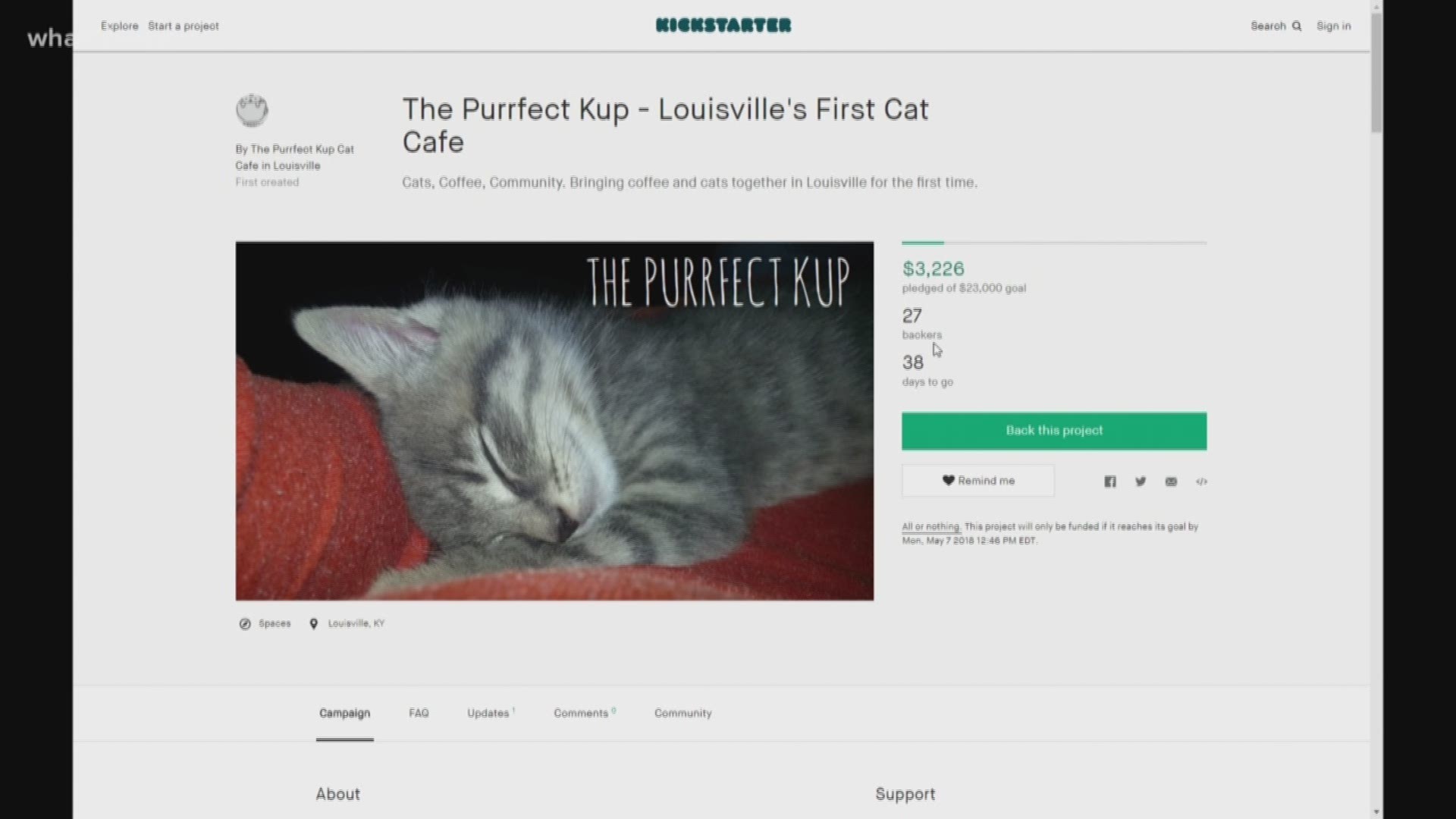 2nd cat  cafe  proposed in Louisville  whas11 com