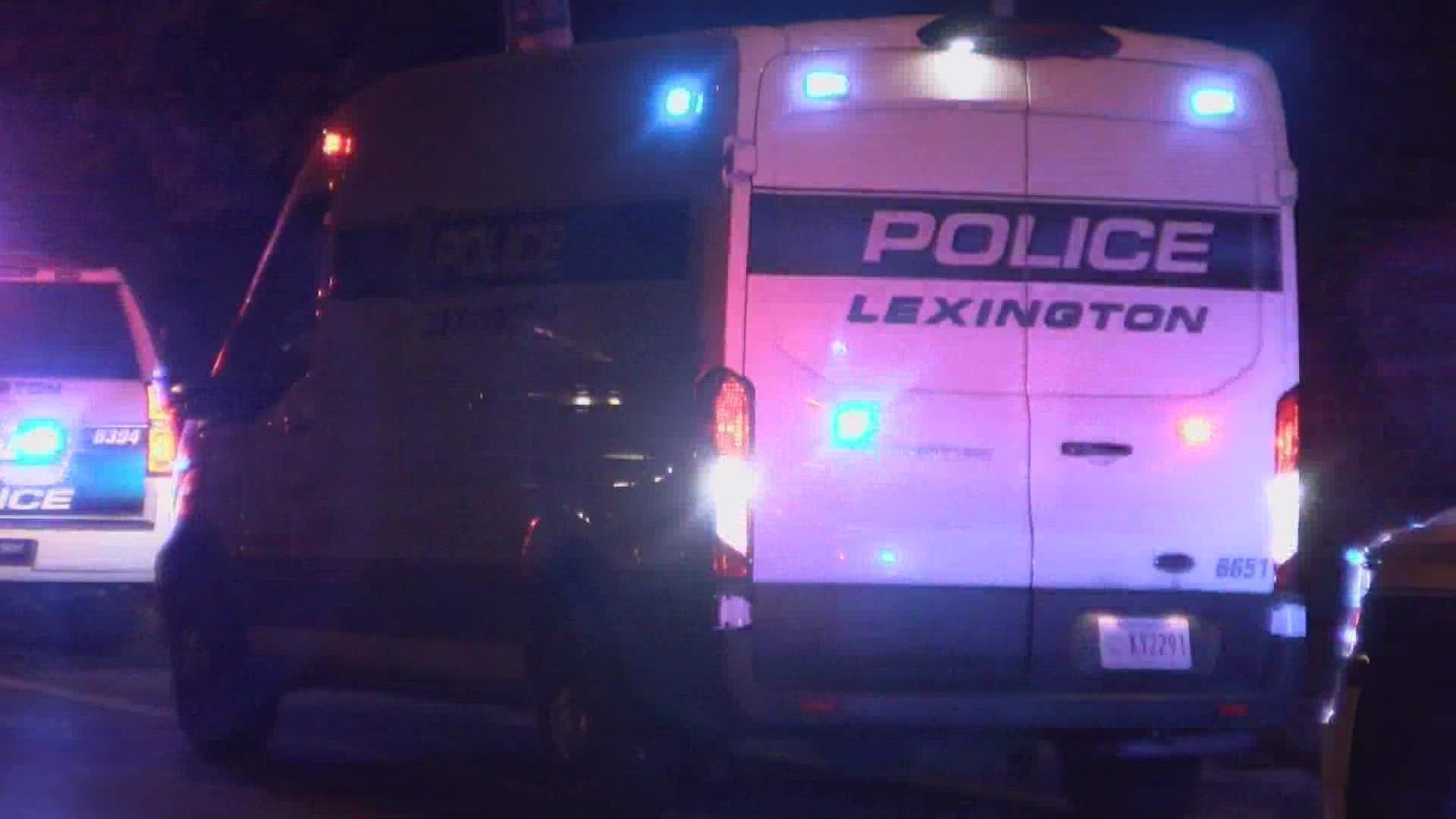 Lexington Police said the suspect shot the officer, the officer returned fire, and the officer shot the suspect. The suspect died later at a local hospital.