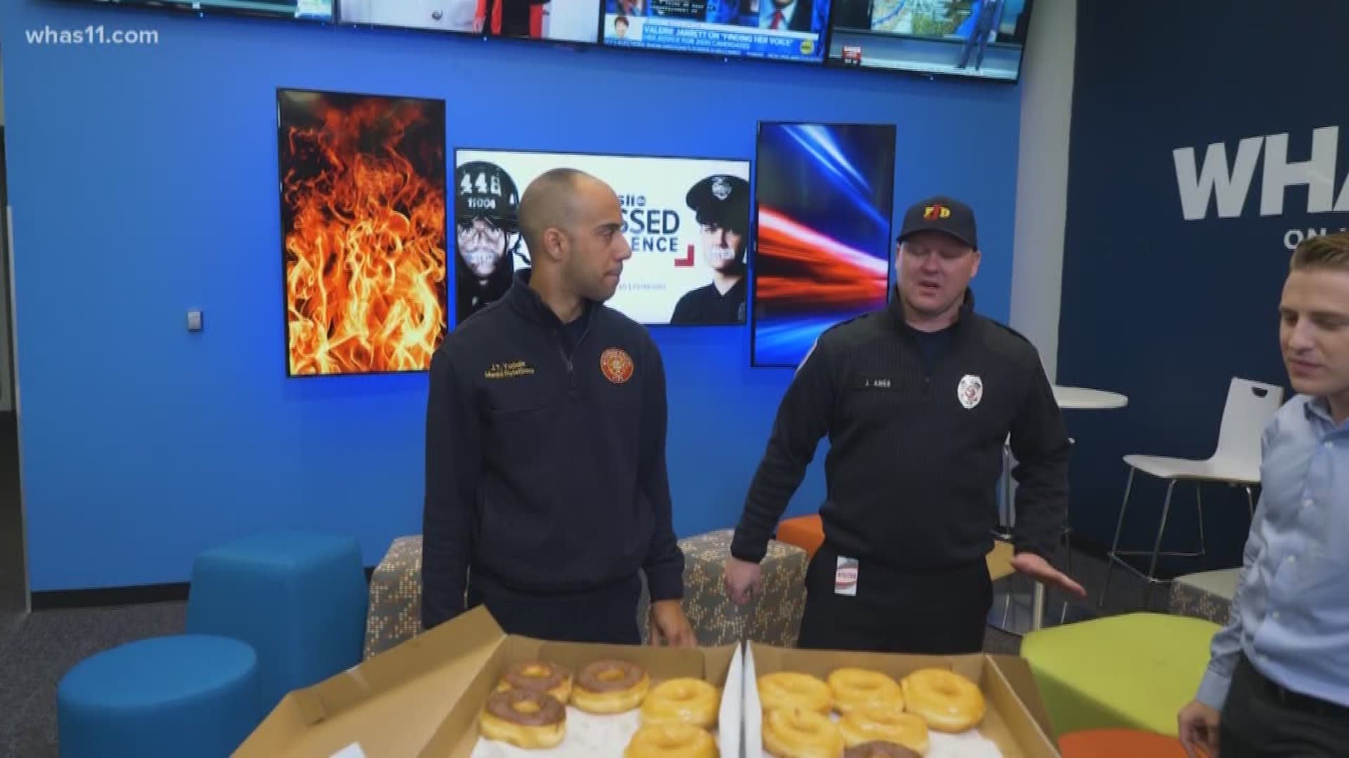 Justin Ames and Jordan Yuodis stopped by the newsroom armed with doughnuts and gratitude for the change our Stressed Into Silence series has made.