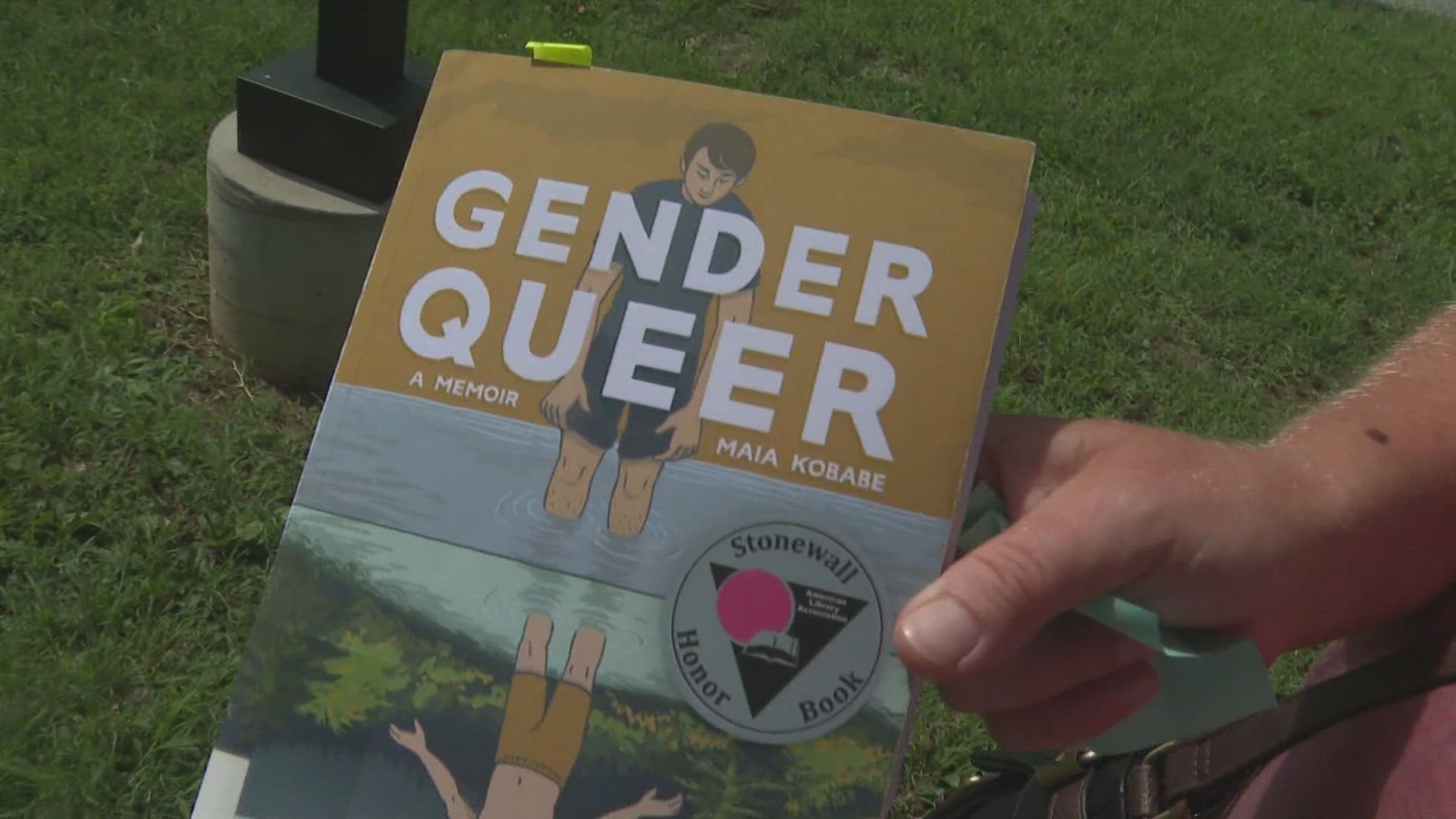 The book is called "Gender Queer." It's a memoir of the author's journey of self-identity, especially with their sexuality and gender.