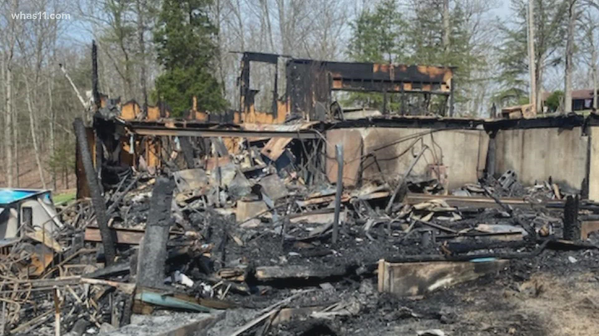 He was out on Thursday helping restore power to those who lost it during Wednesday's storms only to find out, his home was engulfed in flames.