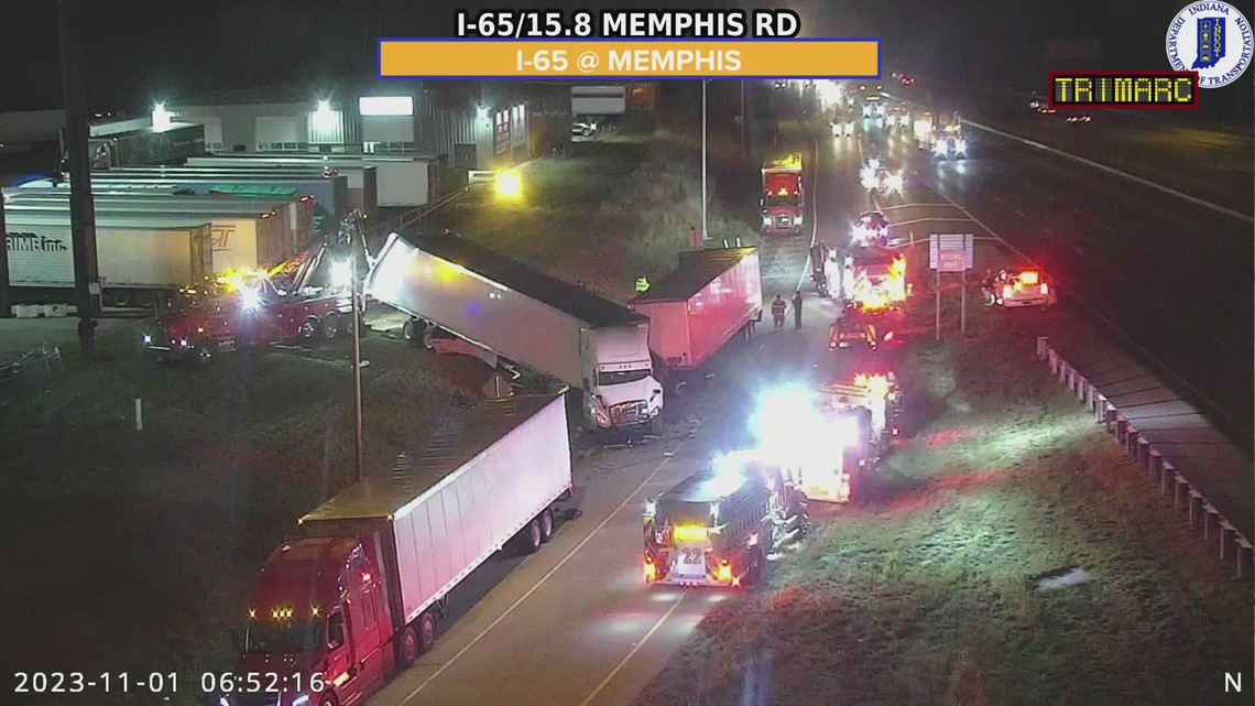 One Woman Killed In Crash Involving 4 Semi-trucks On I-65 South Exit ...