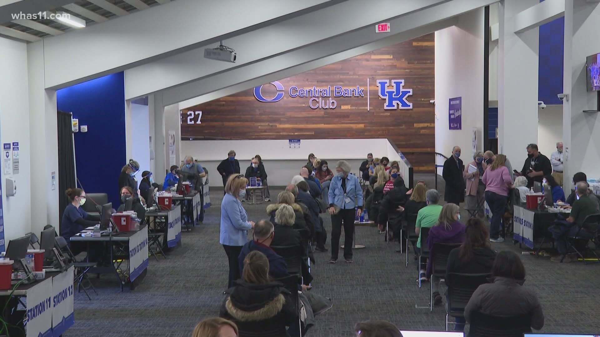 The UK Kroger Field clinic in Lexington. It will close next Friday due to a lack of demand for such a large site.