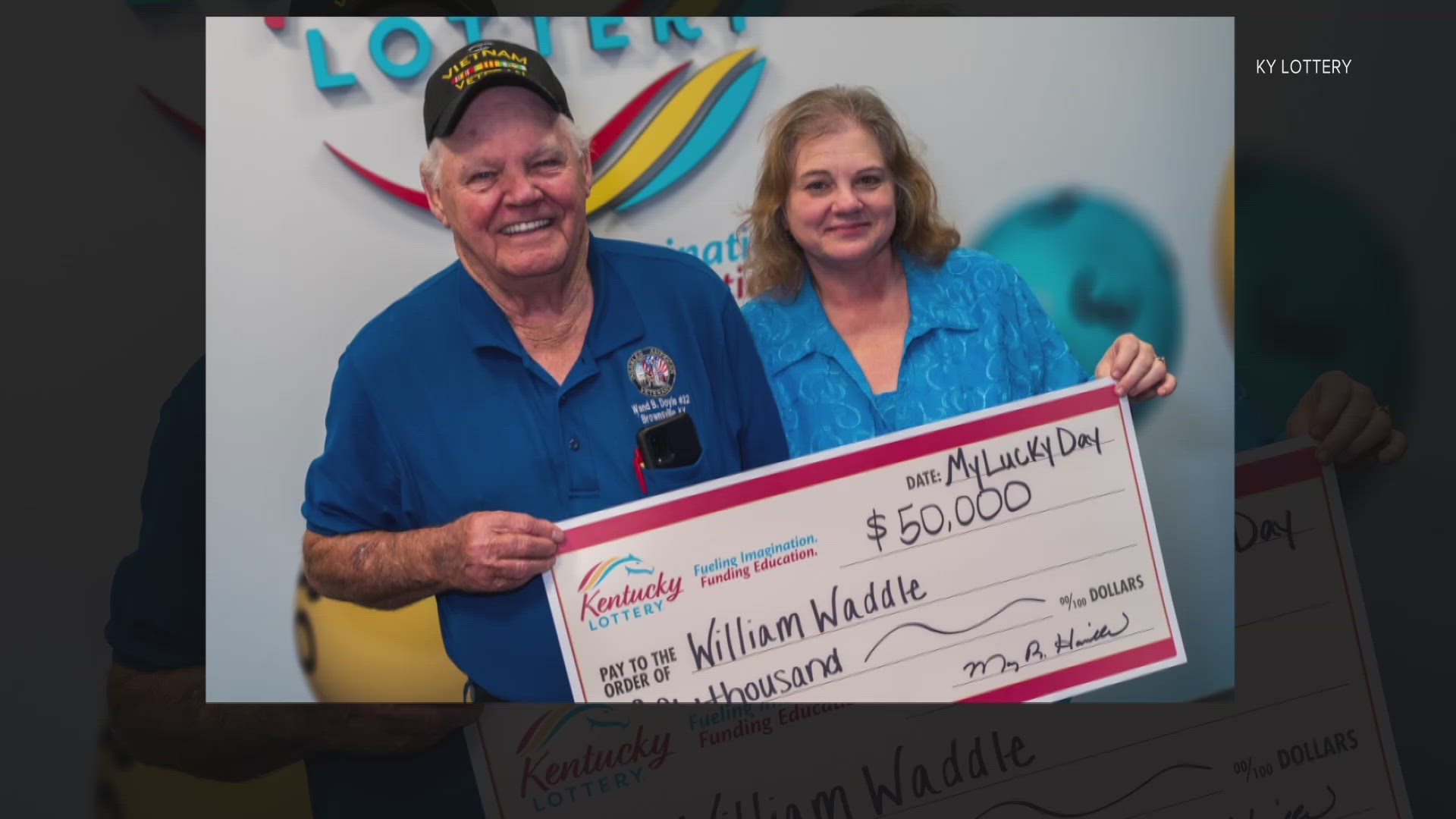 A Vietnam veteran from Kentucky won the $50,000 Powerball prize, just one number away from cinching the game's top prize: $500 million.