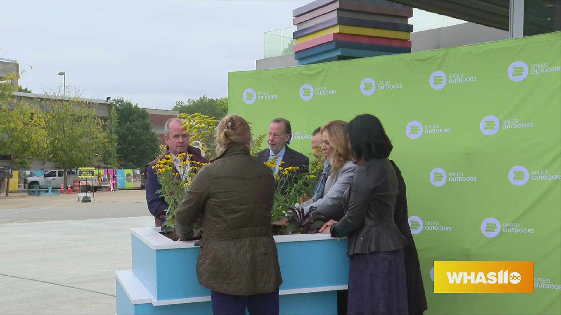 Speed Museum holds planting to celebrate new development of outdoor arts space.