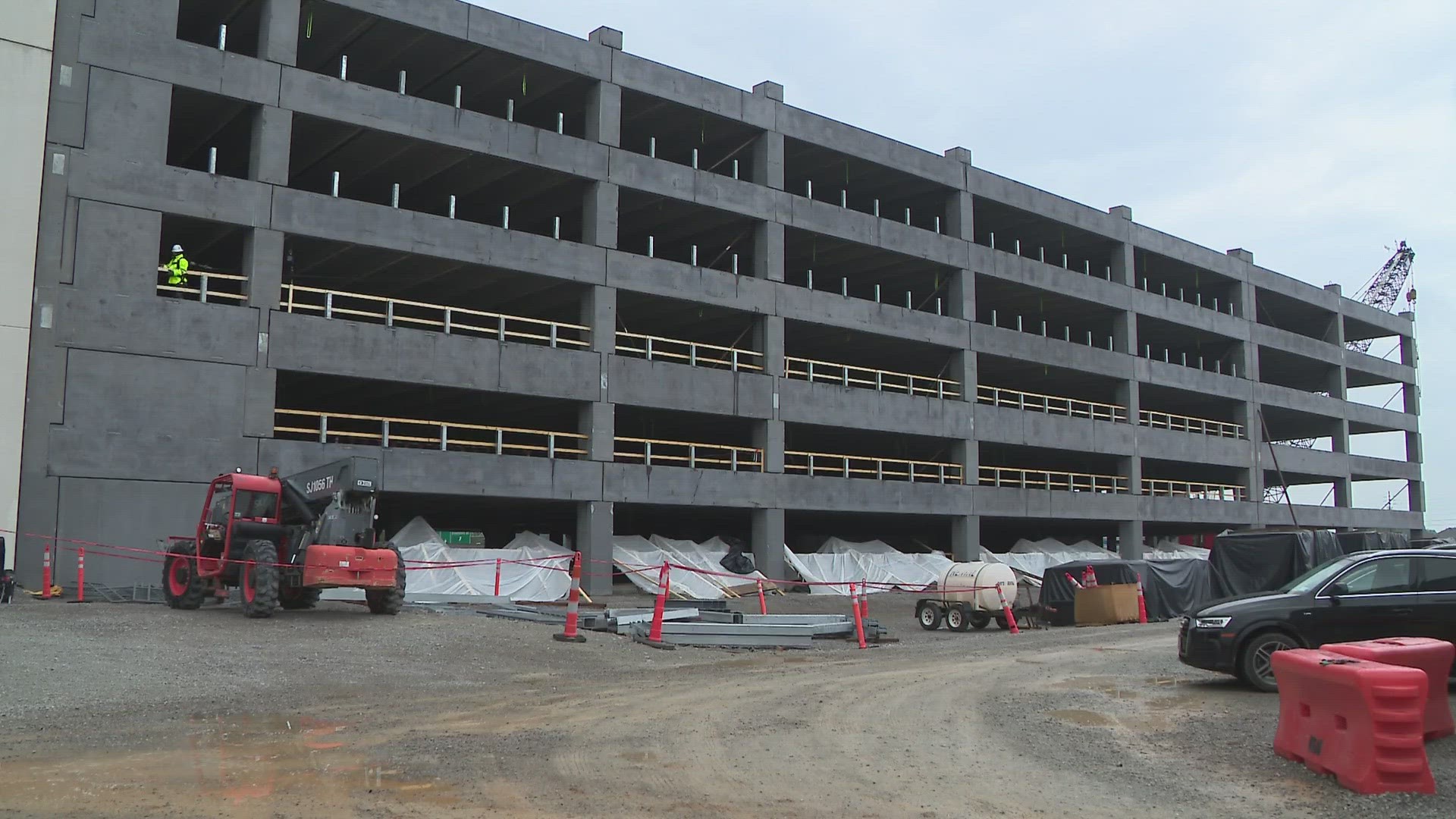 Terry Durham, the area engineer for the site, said the final beam is expected to be set by November.