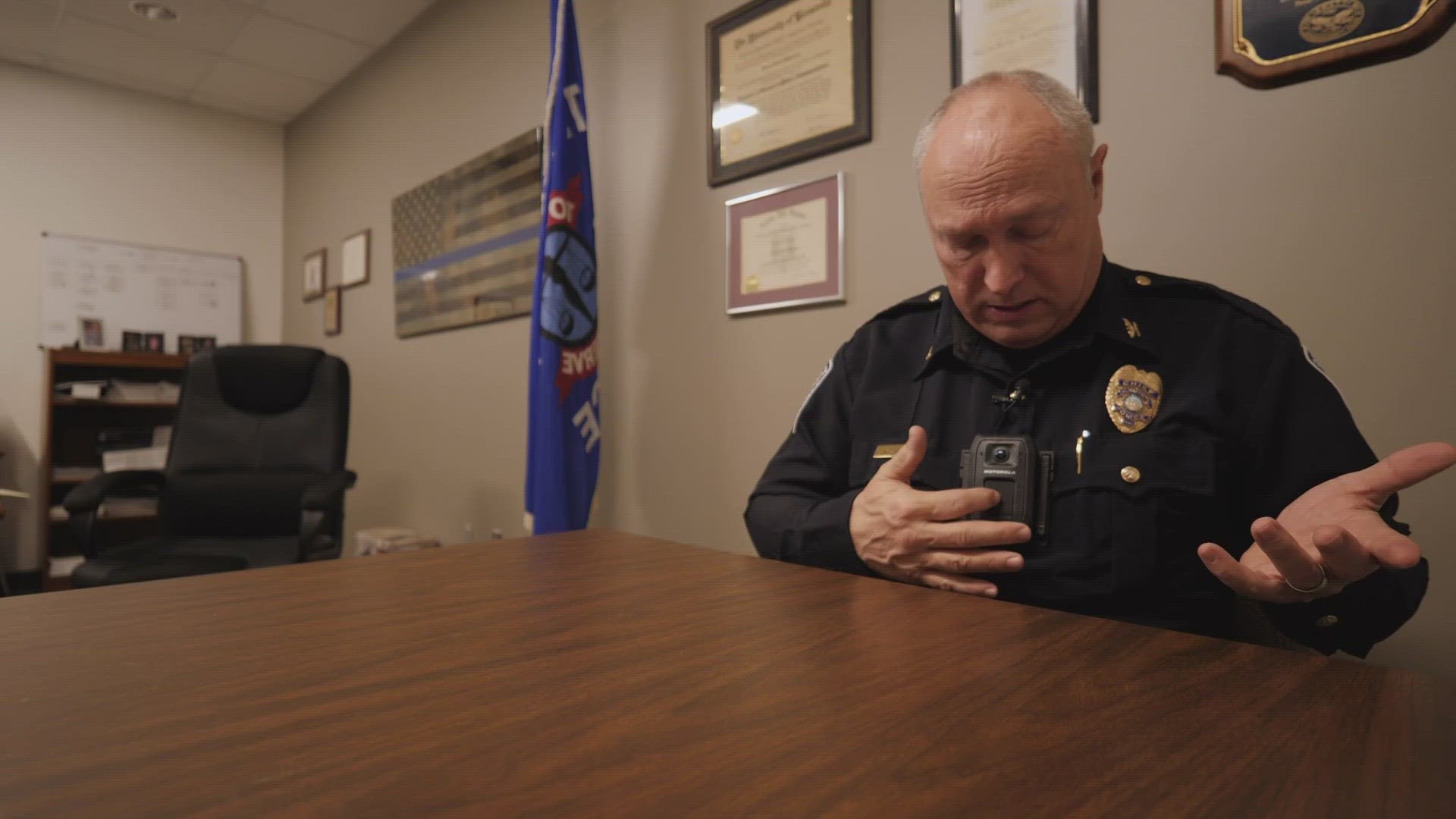 Since February 1st, body cams capture those millions at St. Matthews Police Department. Each of their 45 officers wears one, including Chief Barry Wilkerson.