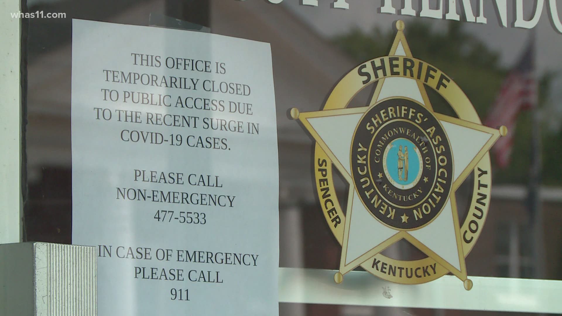 After a few people tested positive at the Spencer County Sheriff's Office, they had to close their doors to public access temporarily.