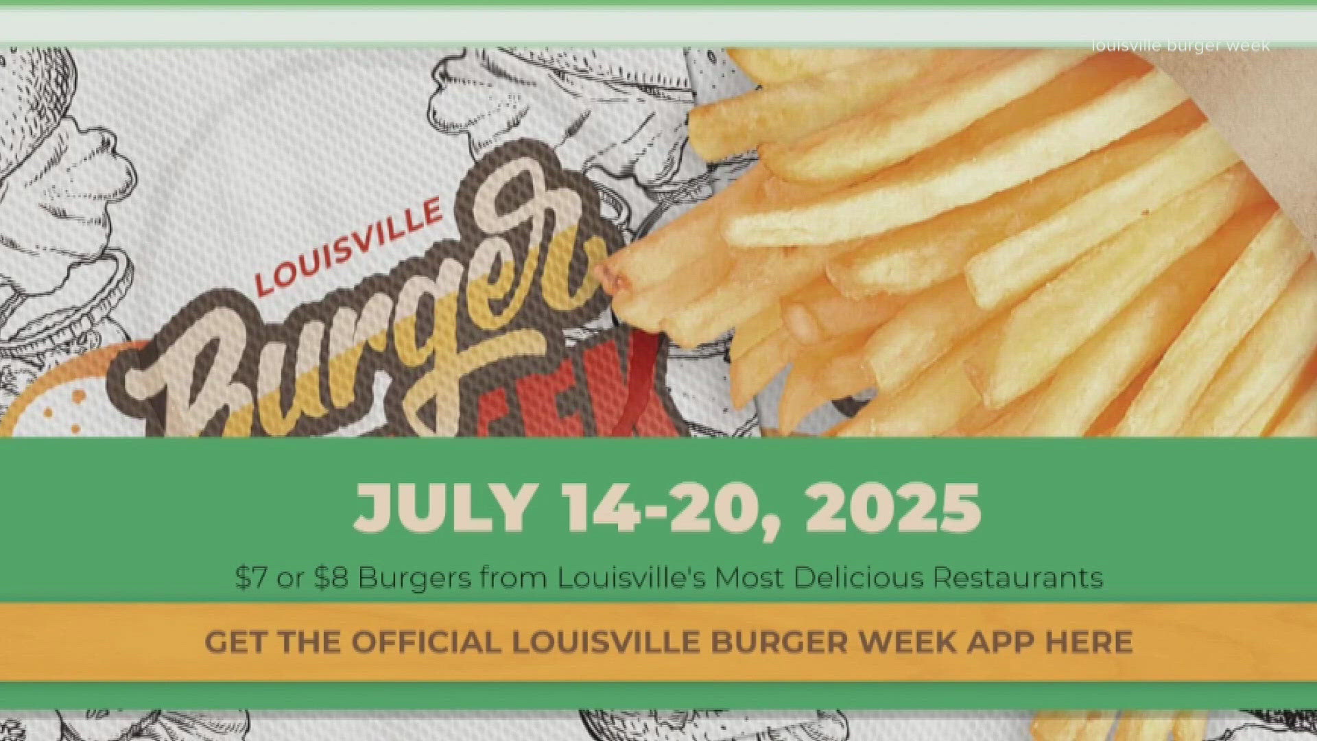 Louisville Burger Week runs from Monday, July 14 to Sunday, July 20.