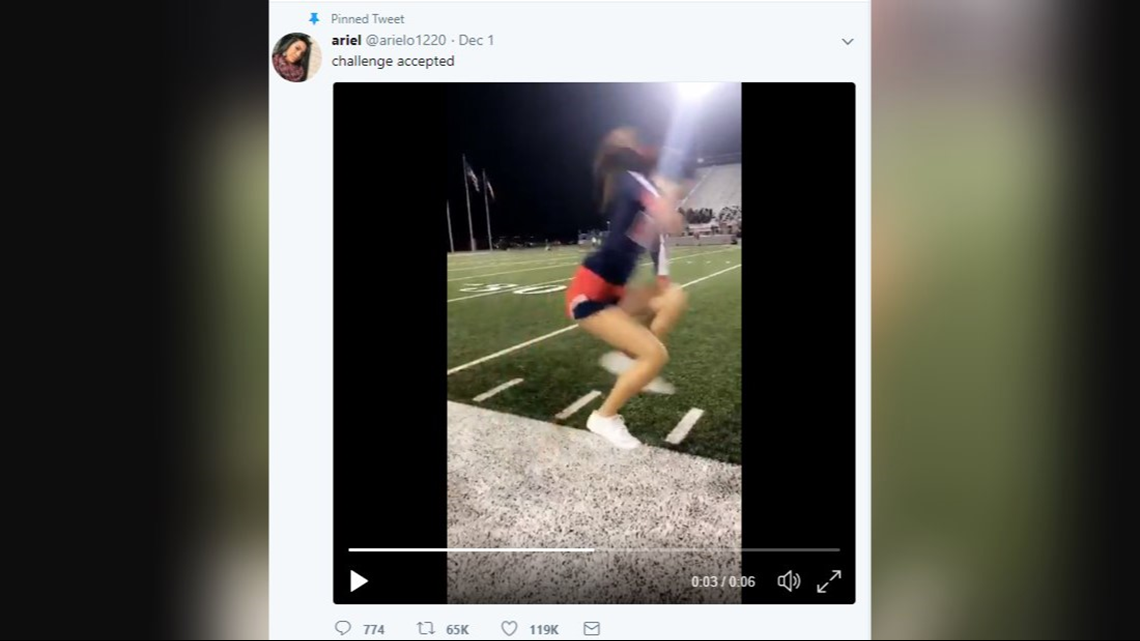 Viral Video Shows East Texas Hs Cheerleader Defy Gravity