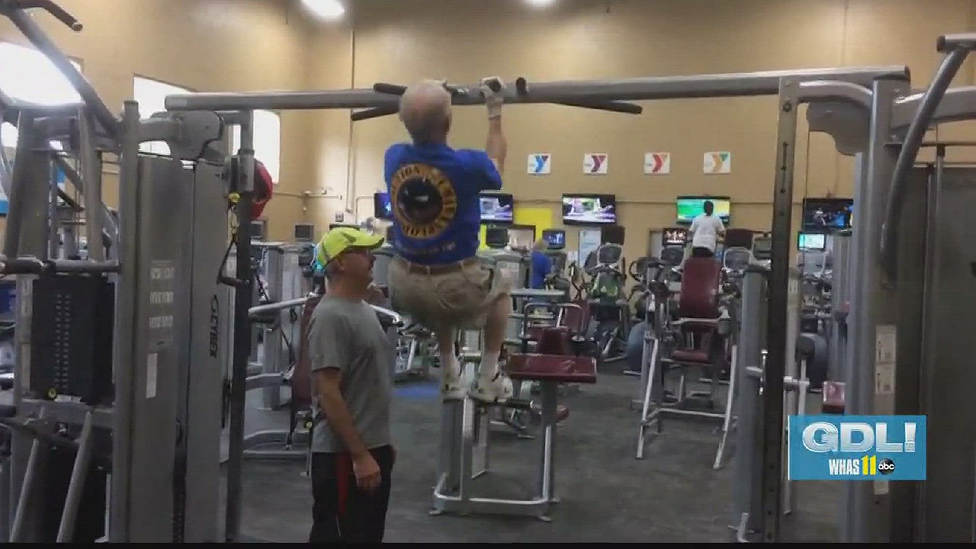 Dan DiSalvo doesn't let his age stop him from putting in work at the gym.