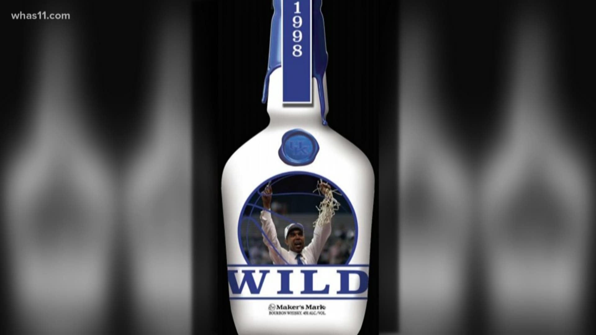 The Maker's Mark bottle celebrating the 1998 UK basketball team go on sale today