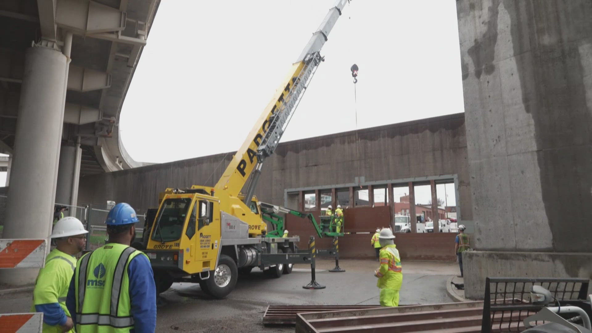 The Ohio River usually floods later during rain events, which is why crews still have time to focus on closing more floodwalls.
