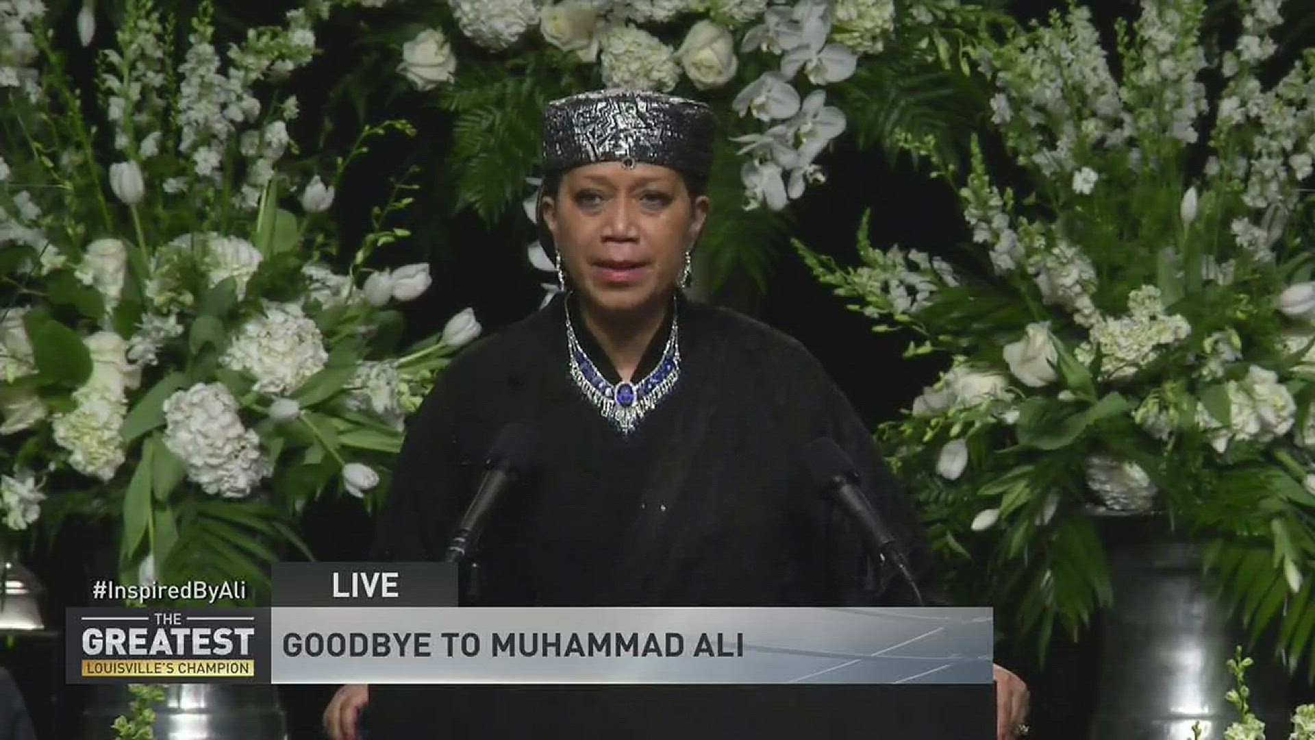 Muhammad Ali's memorial service reading by Ambassador Shabazz.